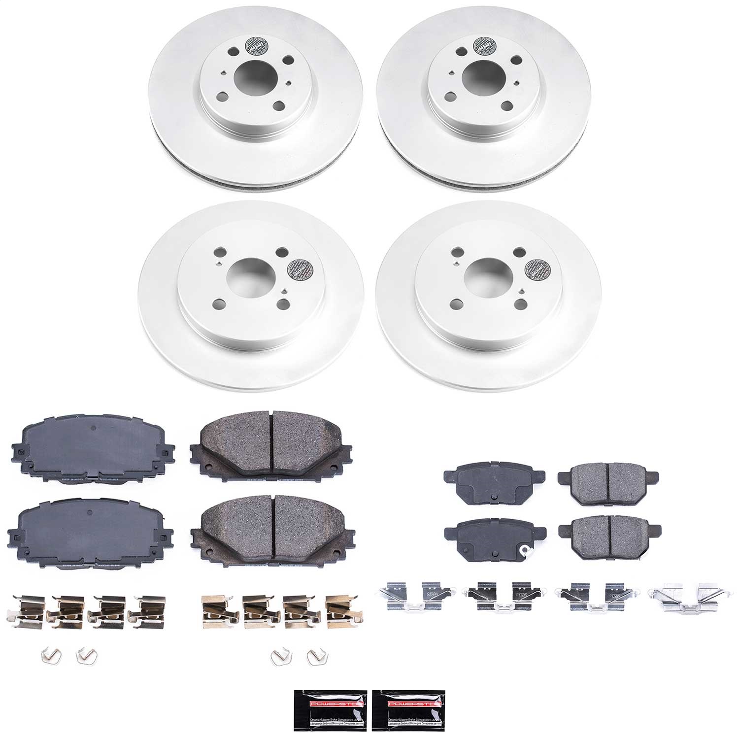 Power Stop - CRK6105 - Front and Rear - Disc Brake Pad and Rotor Kit