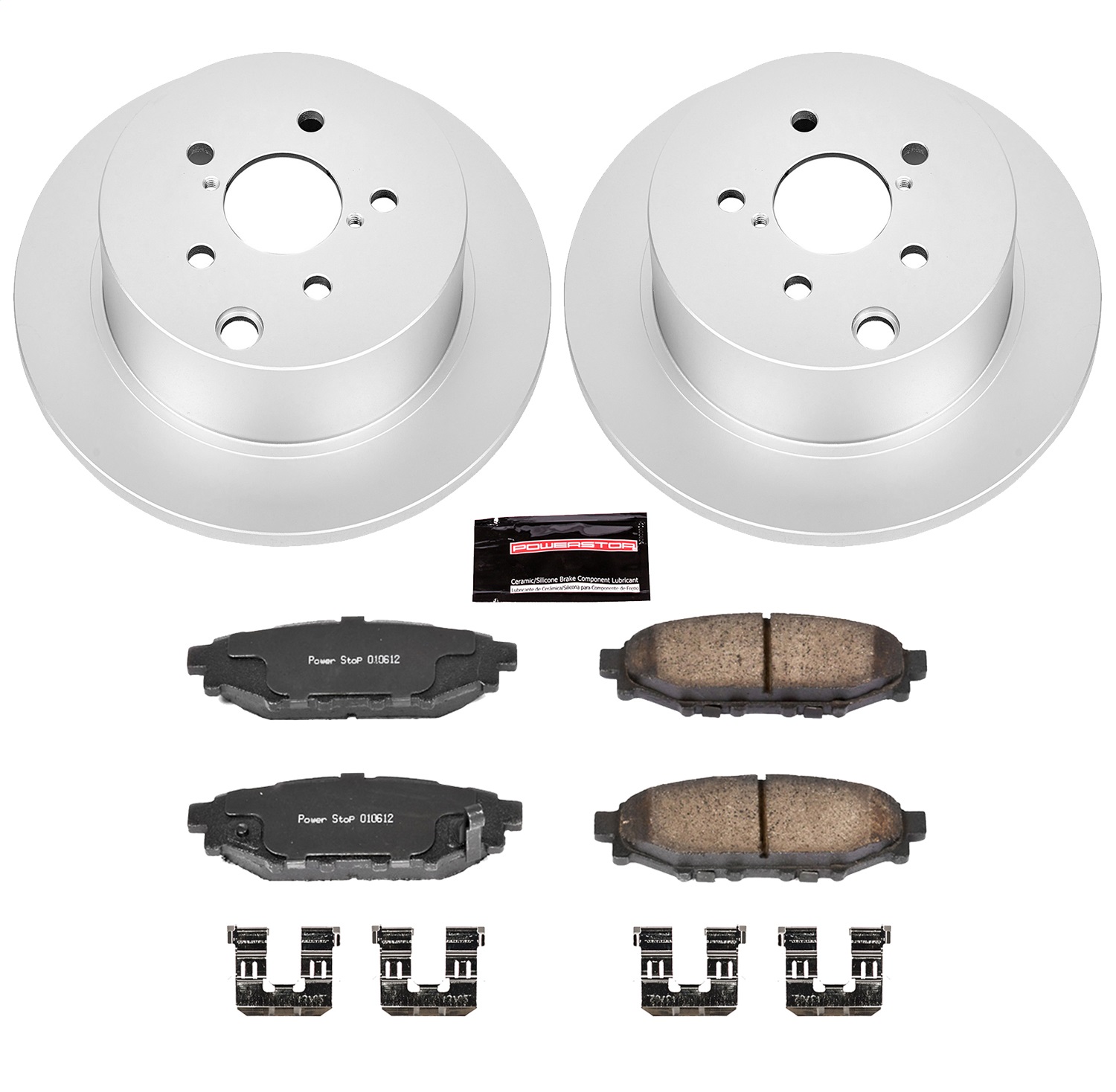 Power Stop - CRK6107 - Rear - Disc Brake Pad and Rotor Kit
