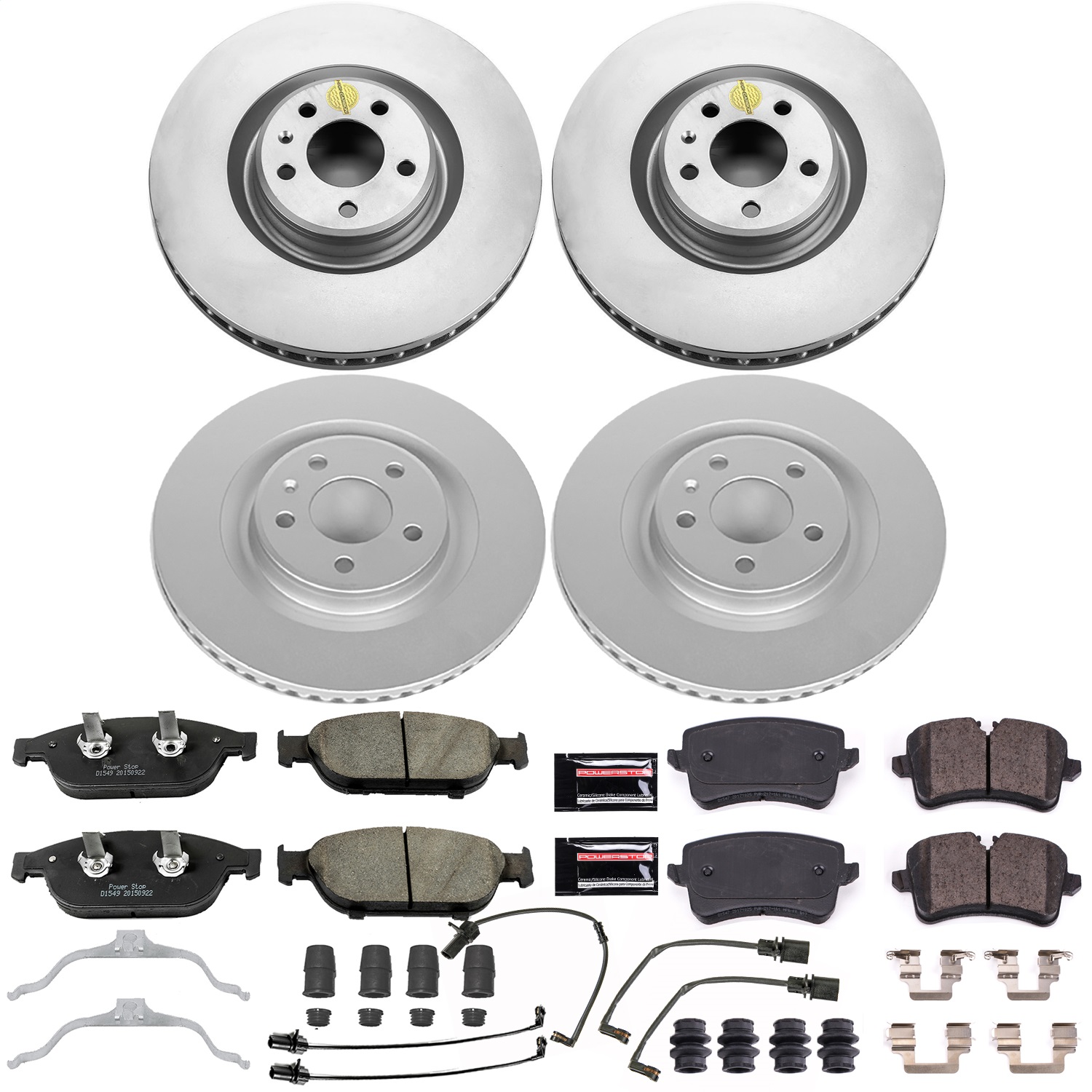 Power Stop - CRK6132 - Front and Rear - Disc Brake Pad and Rotor Kit