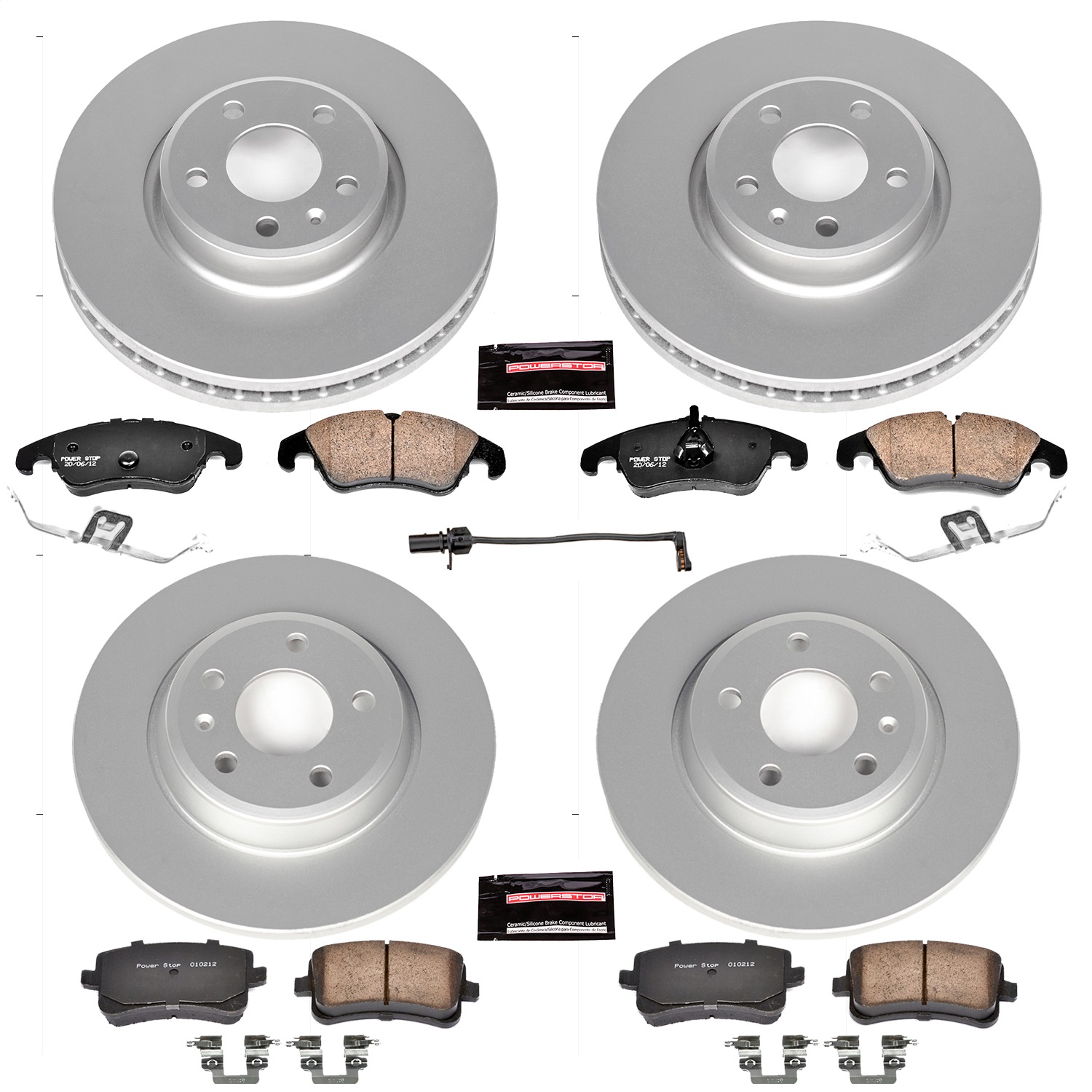 Power Stop - CRK6134 - Front and Rear - Disc Brake Pad and Rotor Kit
