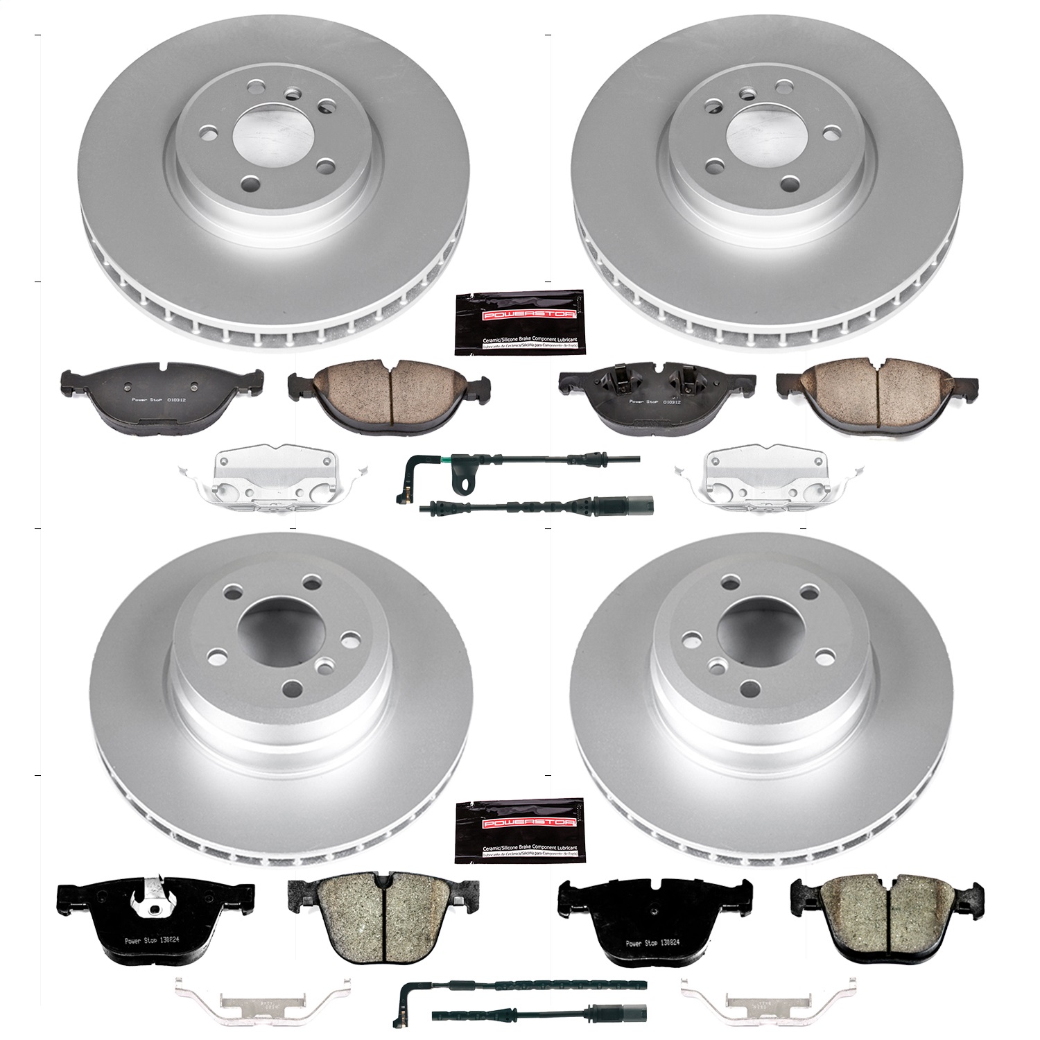 Power Stop - CRK6145 - Front and Rear - Disc Brake Pad and Rotor Kit