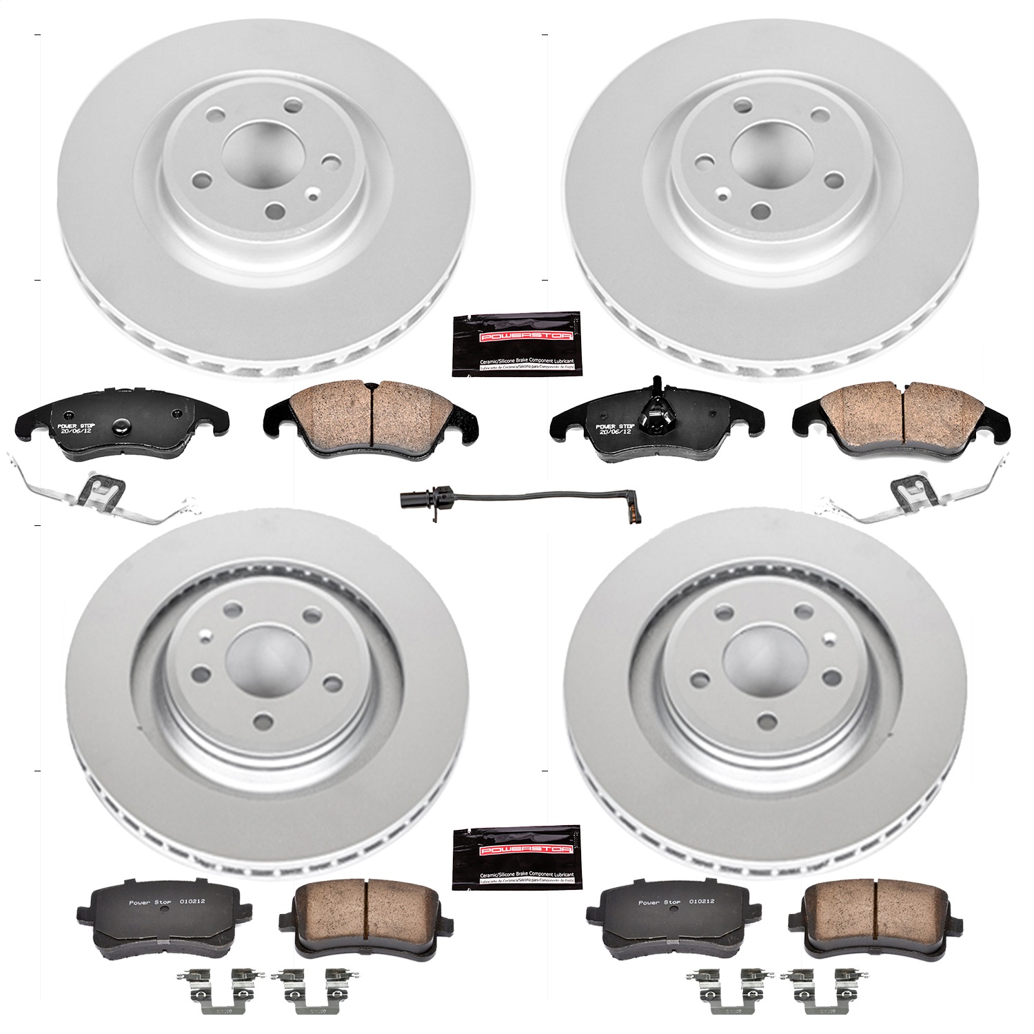 Power Stop - CRK6157 - Front and Rear - Disc Brake Pad and Rotor Kit