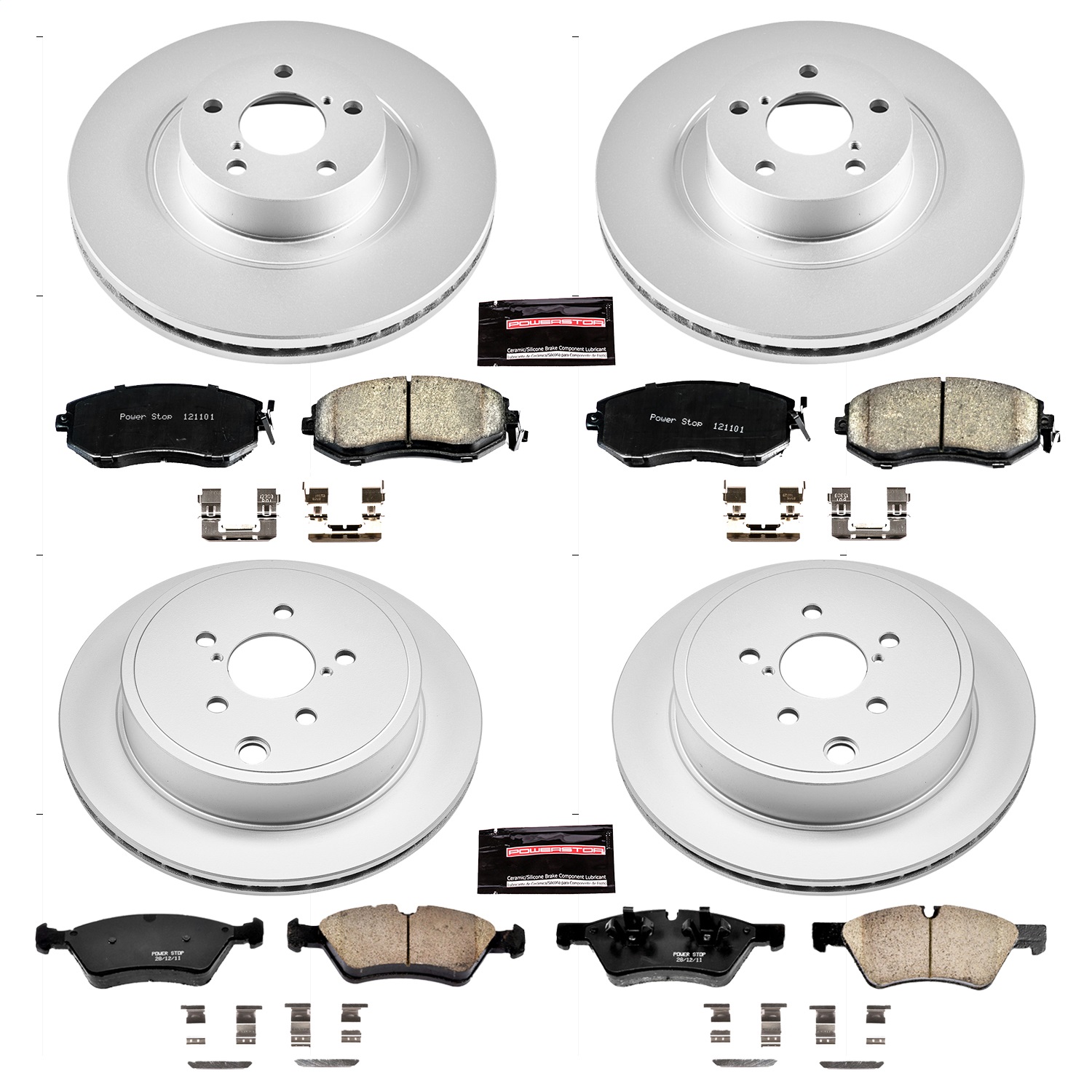 Power Stop - CRK6164 - Front and Rear - Disc Brake Pad and Rotor Kit