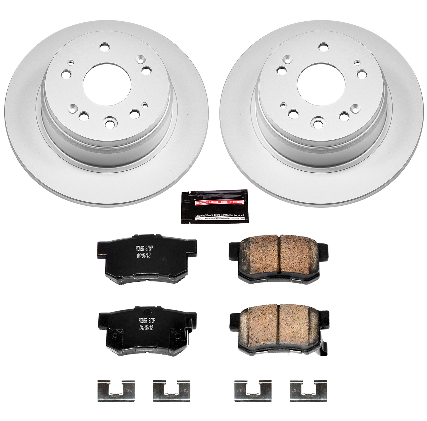 Power Stop - CRK6172 - Rear - Disc Brake Pad and Rotor Kit