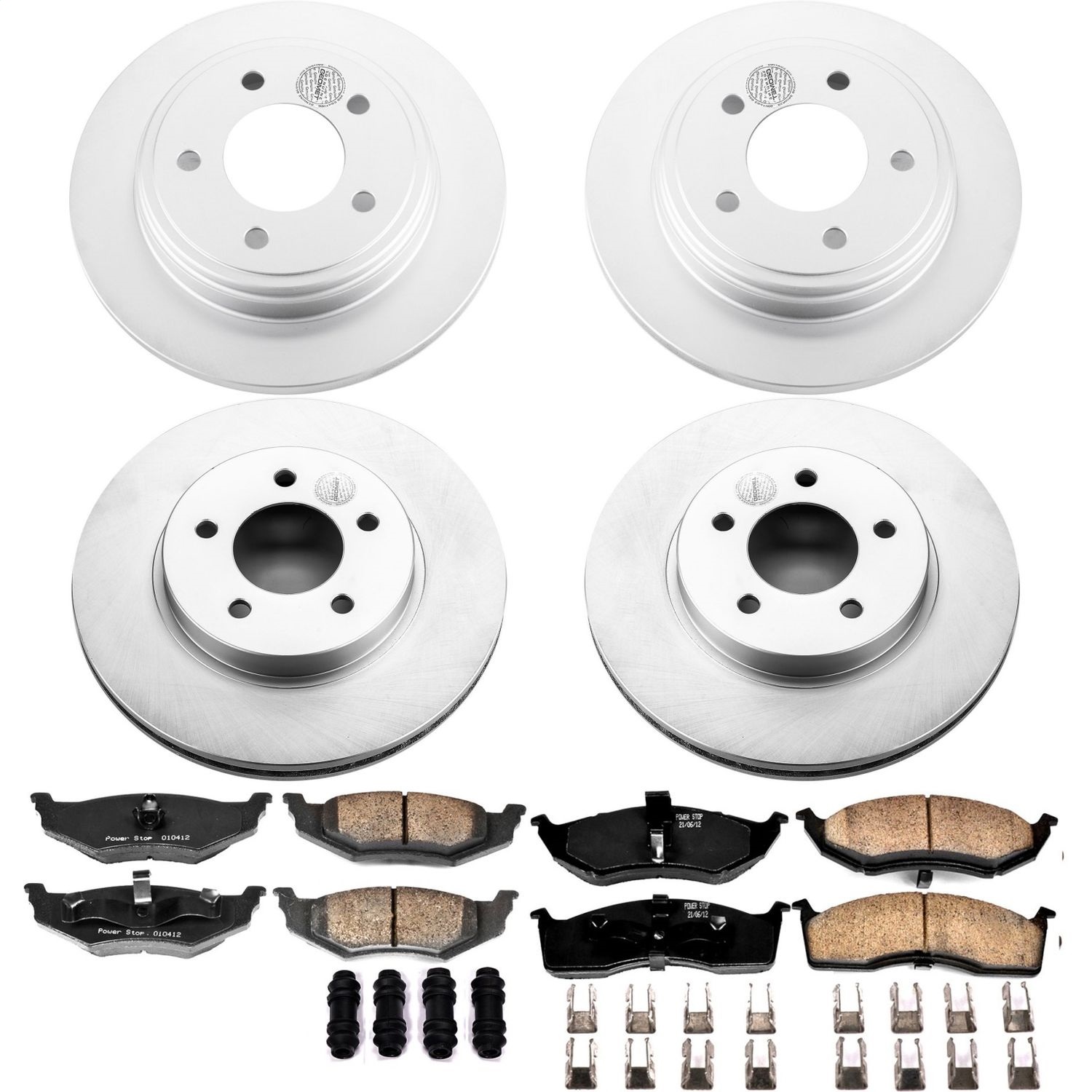 Power Stop - CRK6177 - Front and Rear - Disc Brake Pad and Rotor Kit