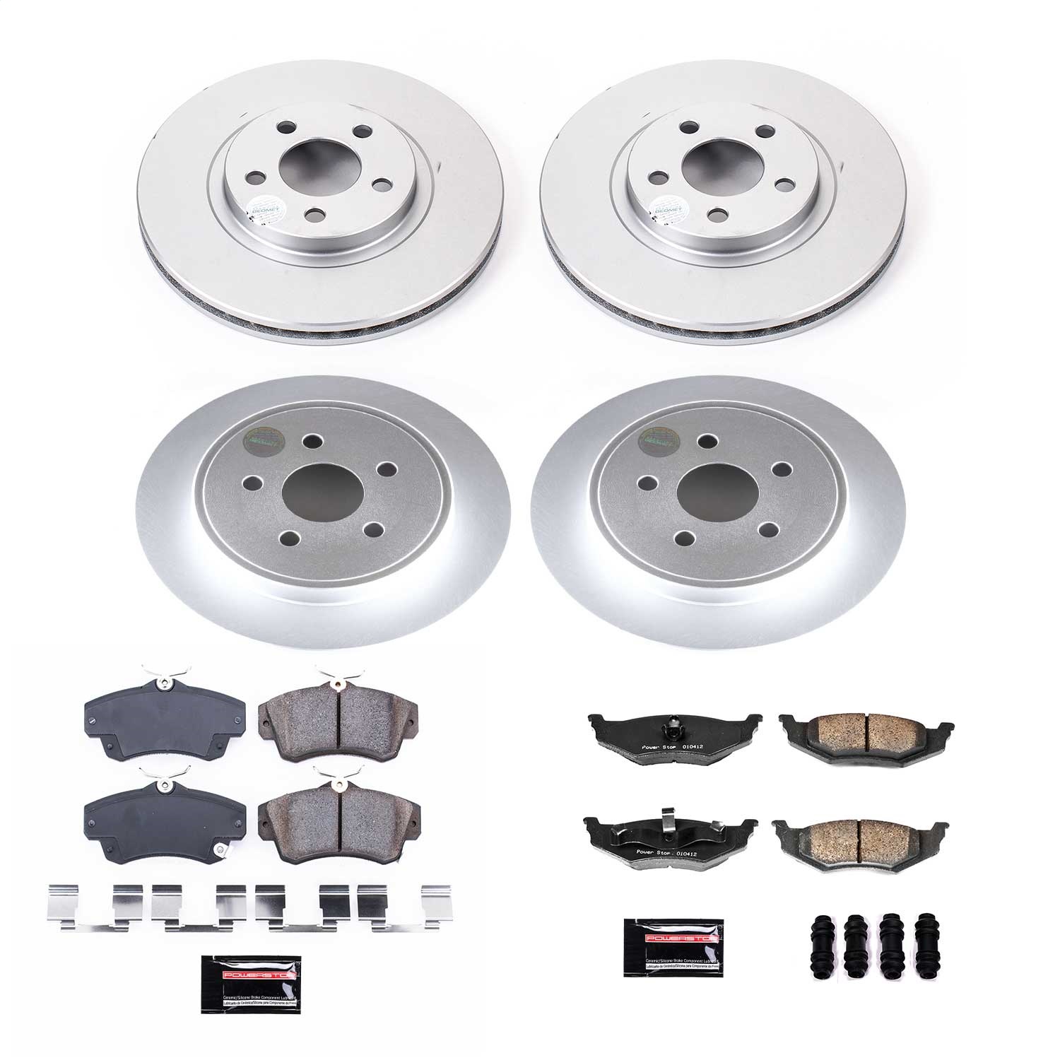 Power Stop - CRK6180 - Front and Rear - Disc Brake Pad and Rotor Kit