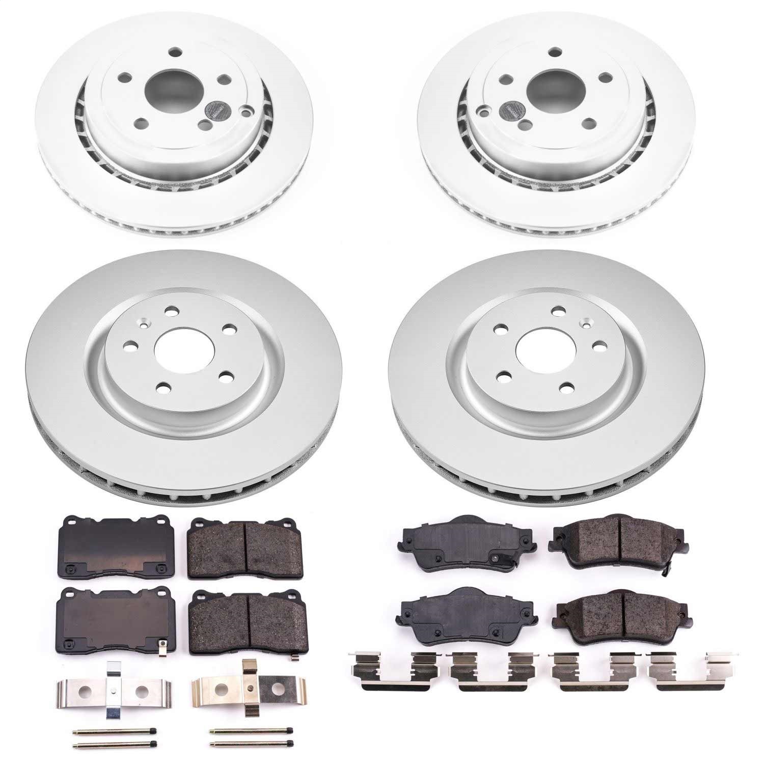 Power Stop - CRK6187 - Front and Rear - Disc Brake Pad and Rotor Kit