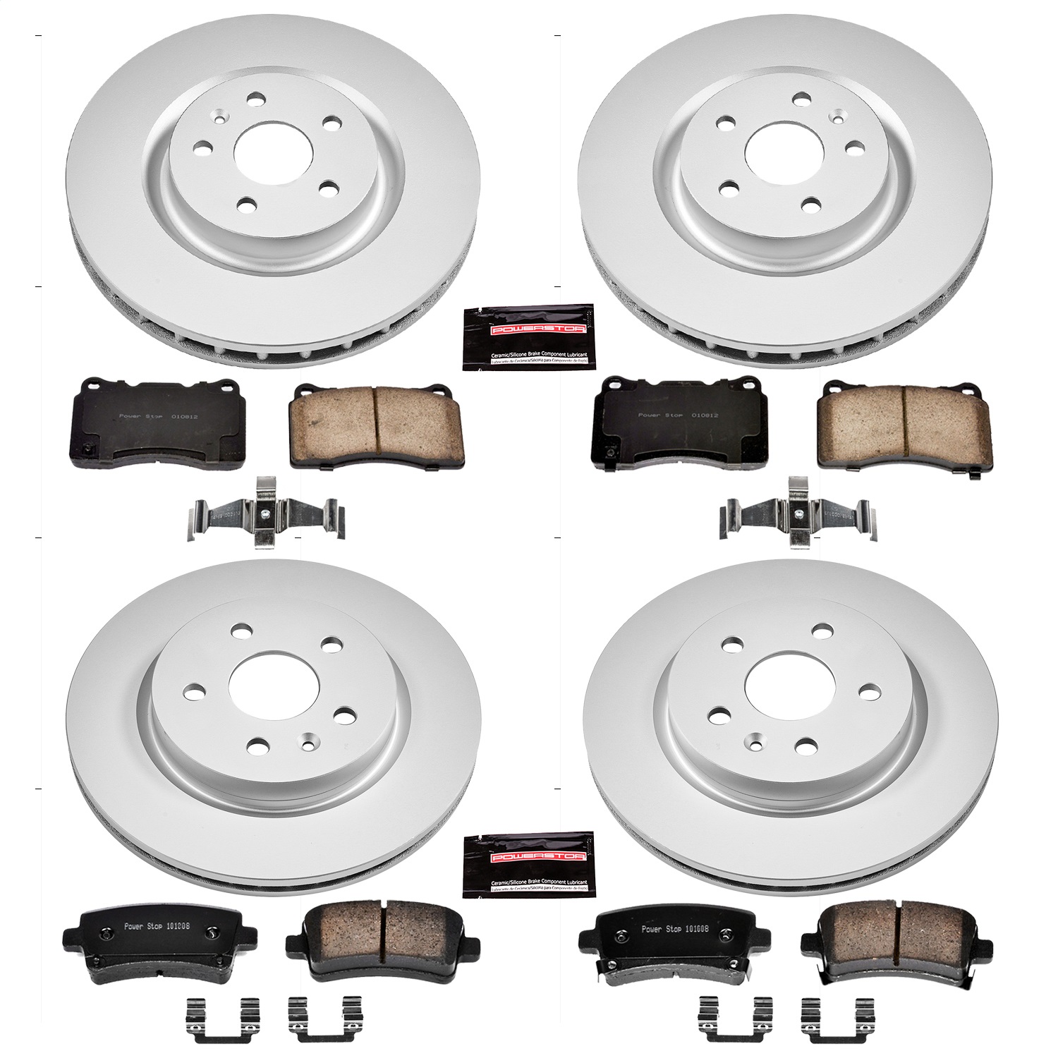 Power Stop - CRK6188 - Front and Rear - Disc Brake Pad and Rotor Kit