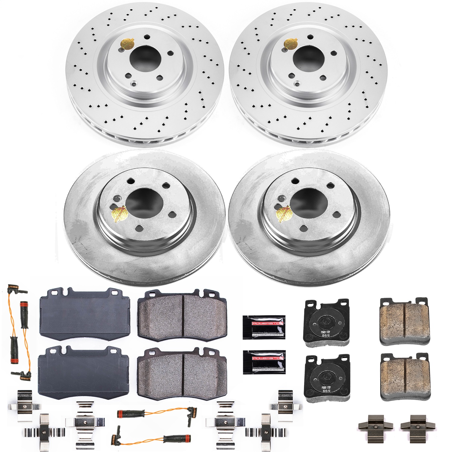 Power Stop - CRK6204 - Front and Rear - Disc Brake Pad and Rotor Kit