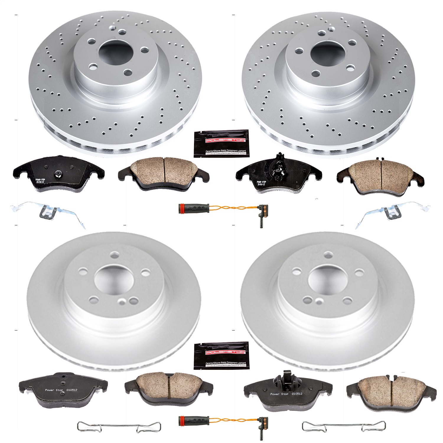 Power Stop - CRK6206 - Front and Rear - Disc Brake Pad and Rotor Kit