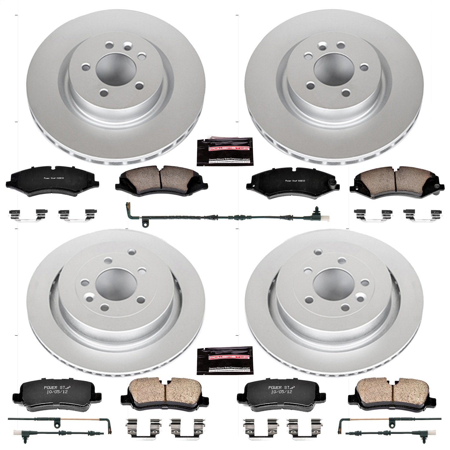 Power Stop - CRK6227 - Front and Rear - Disc Brake Pad and Rotor Kit