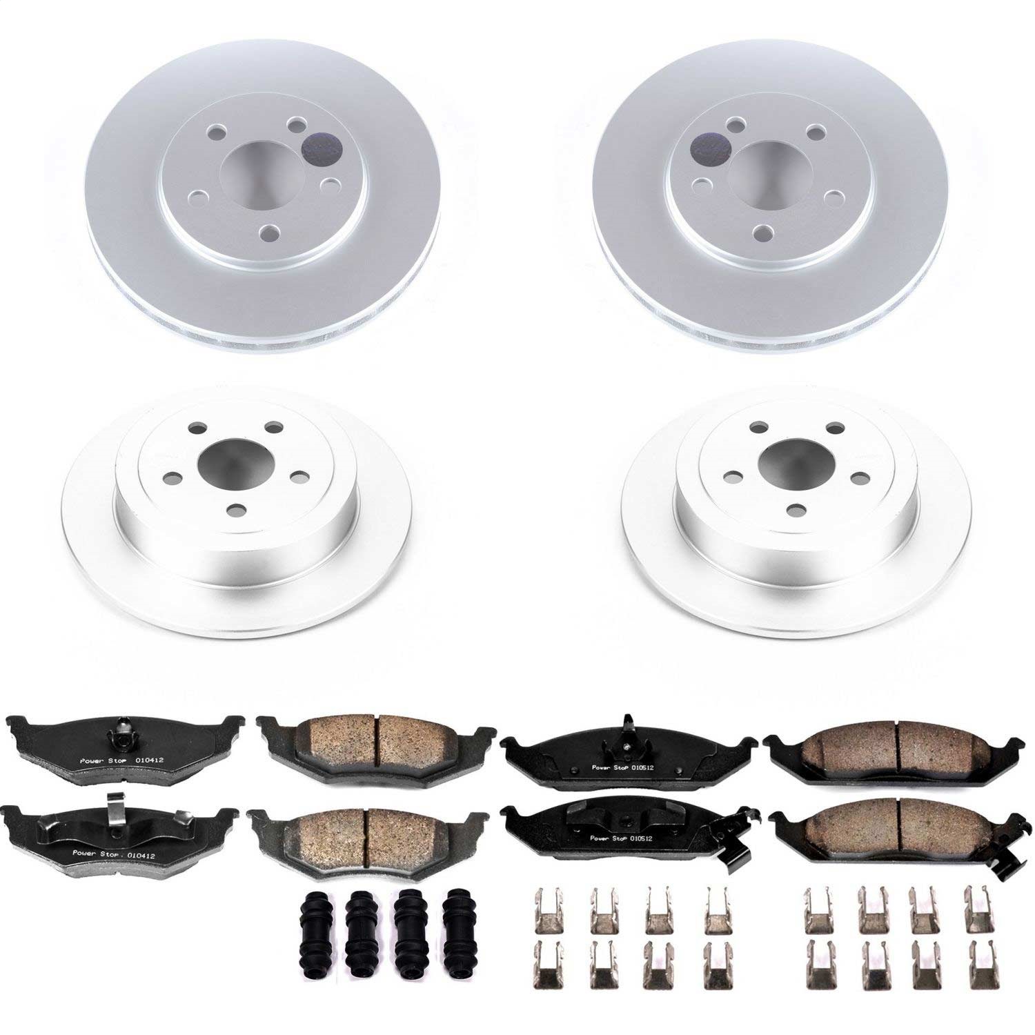 Power Stop - CRK6264 - Front and Rear - Disc Brake Pad and Rotor Kit