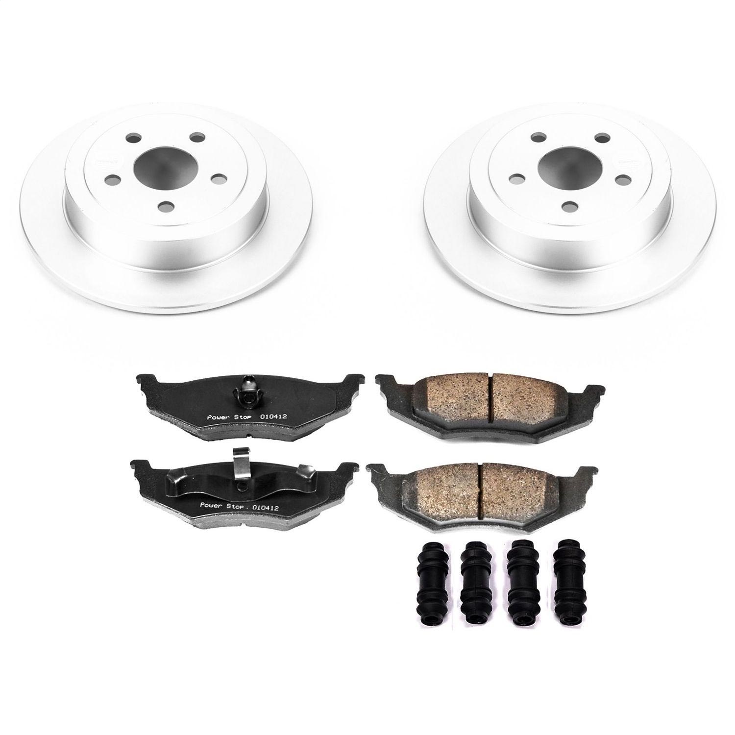Power Stop - CRK6266 - Rear - Disc Brake Pad and Rotor Kit