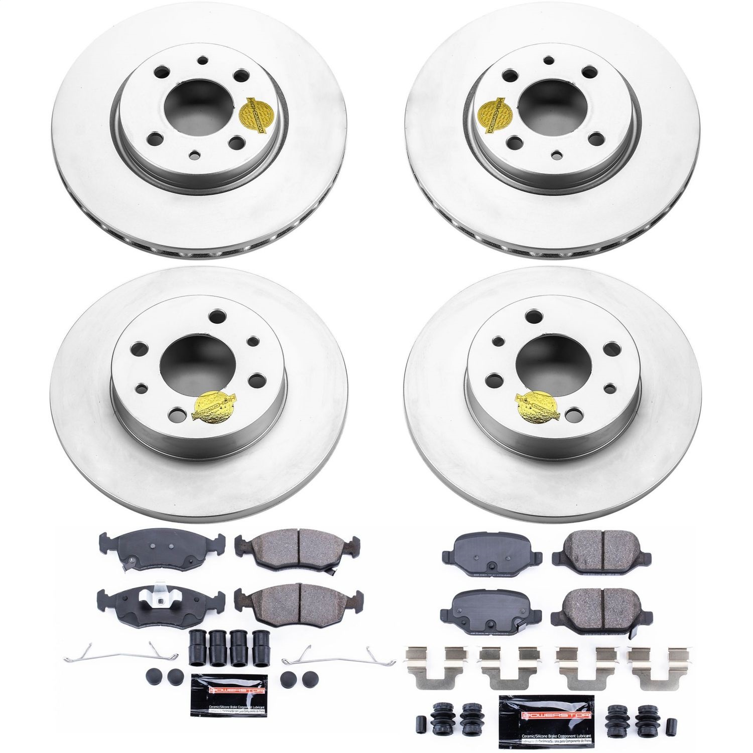 Power Stop - CRK6291 - Front and Rear - Disc Brake Pad and Rotor Kit