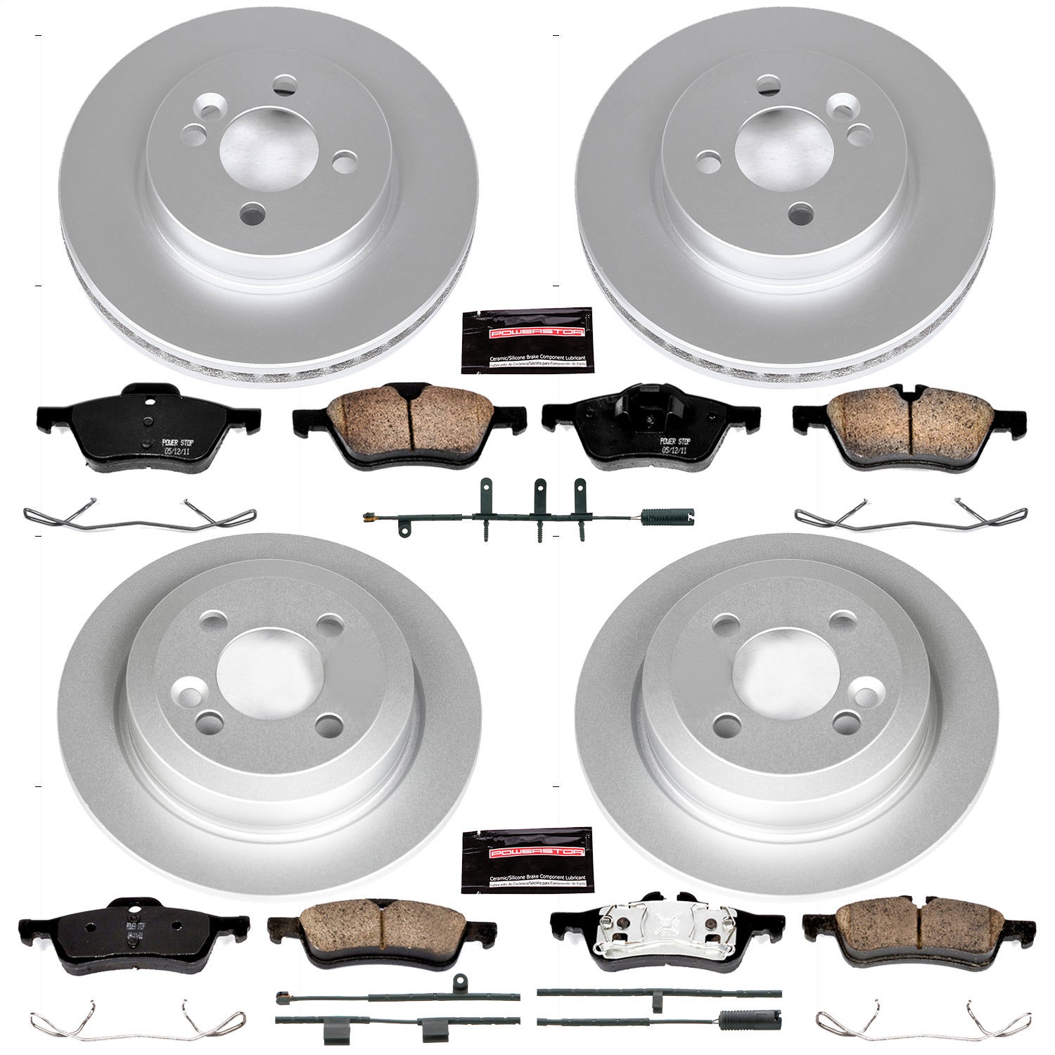 Power Stop - CRK6296 - Front and Rear - Disc Brake Pad and Rotor Kit