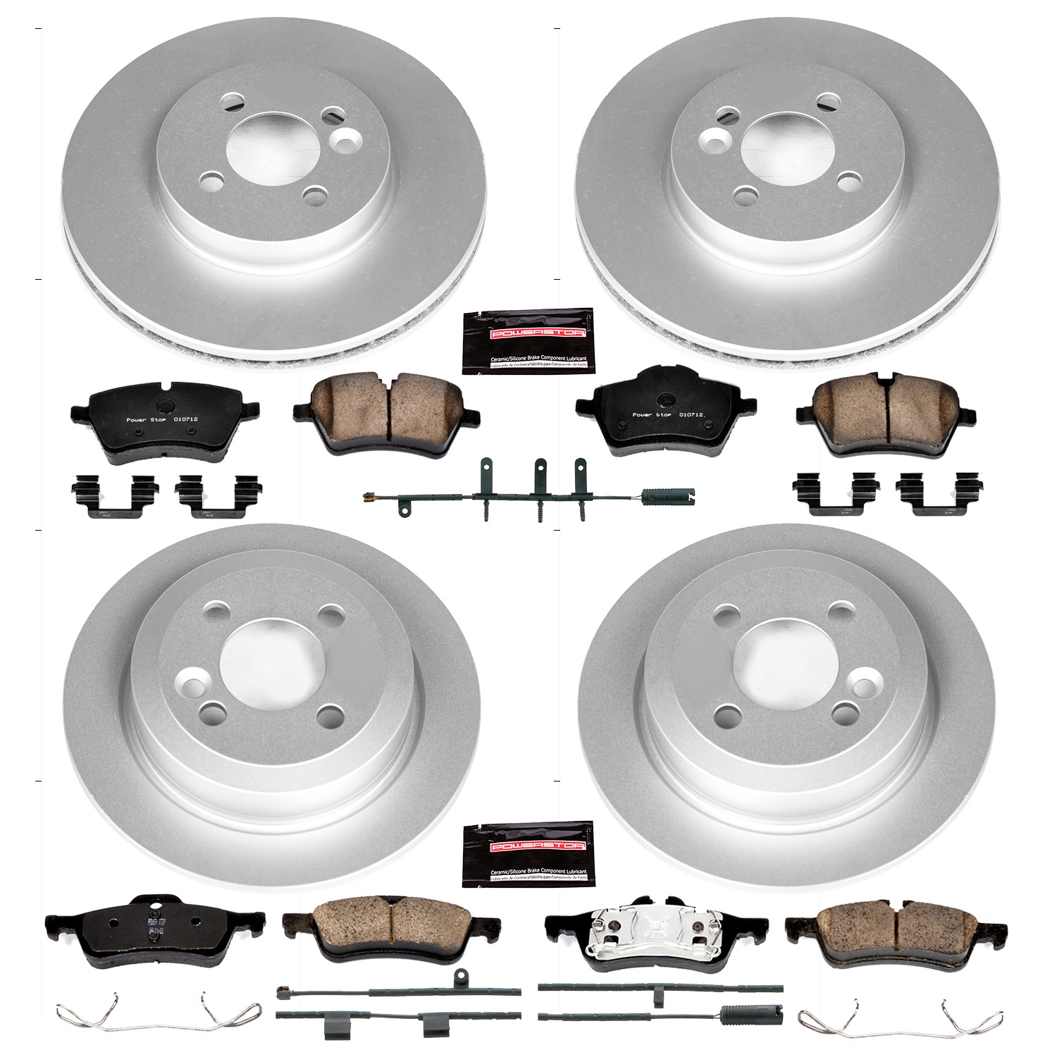 Power Stop - CRK6299 - Front and Rear - Disc Brake Pad and Rotor Kit