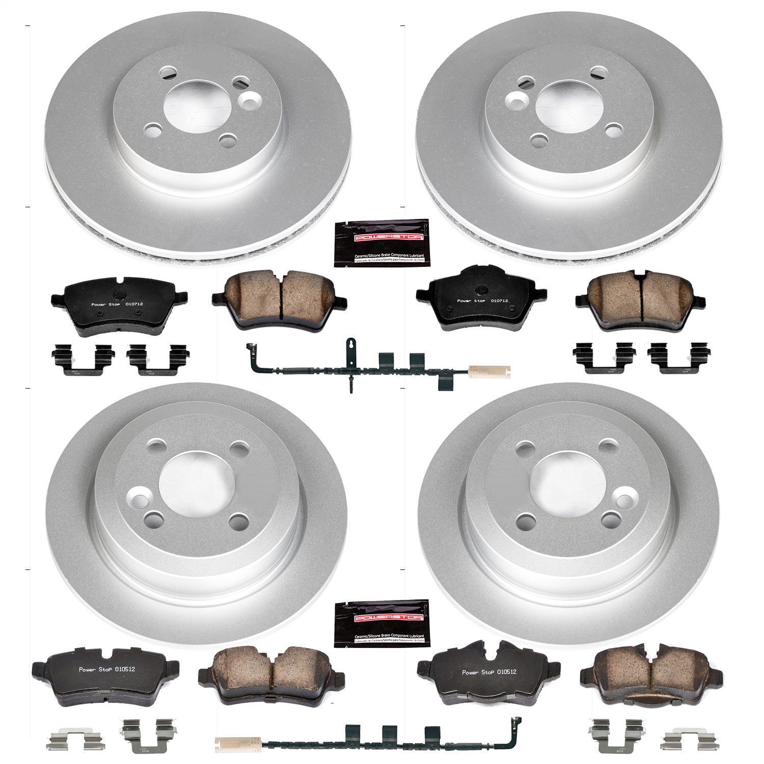 Power Stop - CRK6301 - Front and Rear - Disc Brake Pad and Rotor Kit