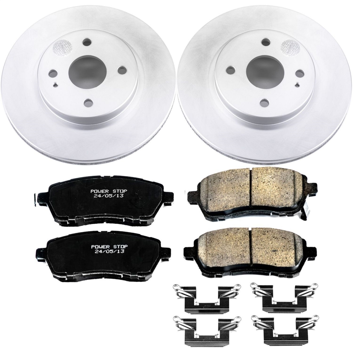 Power Stop - CRK6344 - Front - Disc Brake Pad and Rotor Kit