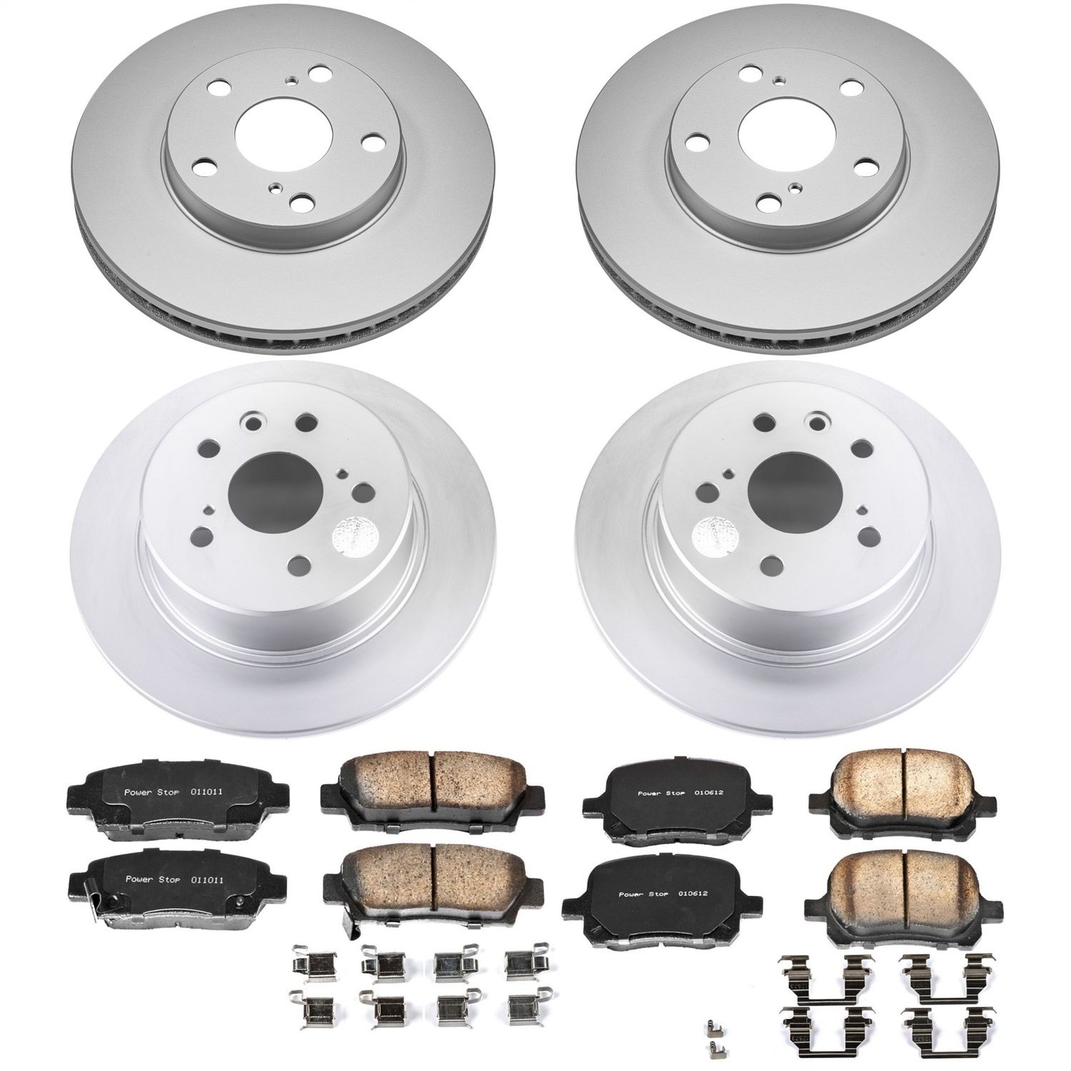 Power Stop - CRK6345 - Front and Rear - Disc Brake Pad and Rotor Kit