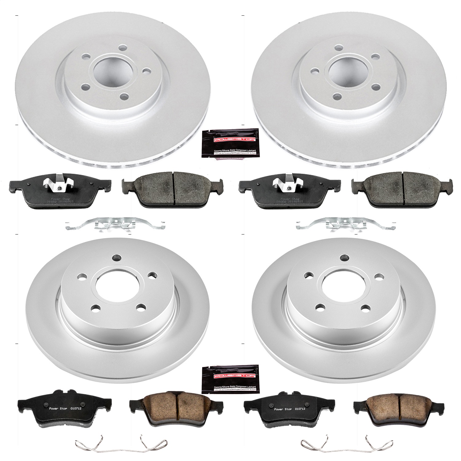 Power Stop - CRK6350 - Front and Rear - Disc Brake Pad and Rotor Kit
