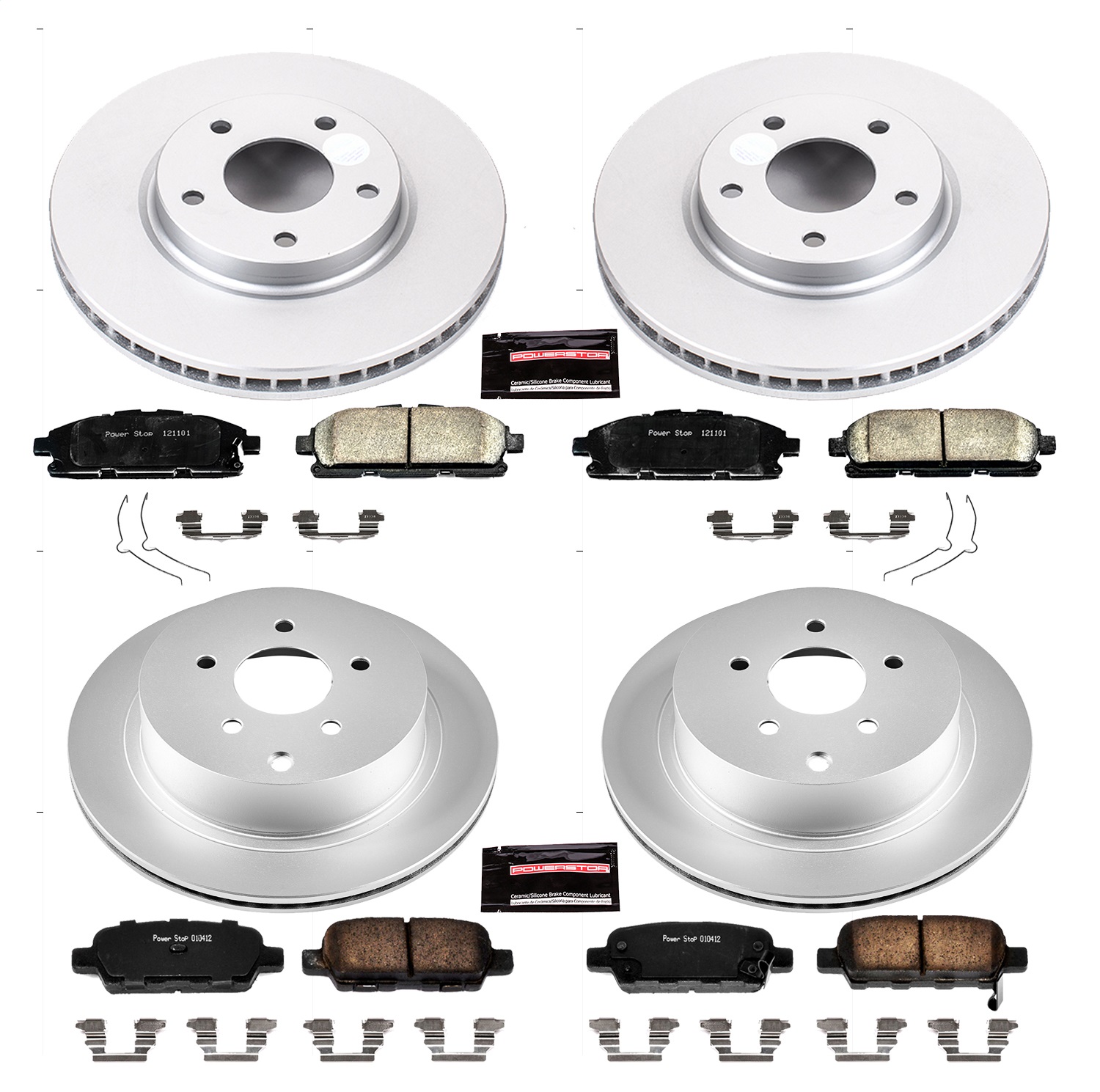 Power Stop - CRK6361 - Front and Rear - Disc Brake Pad and Rotor Kit
