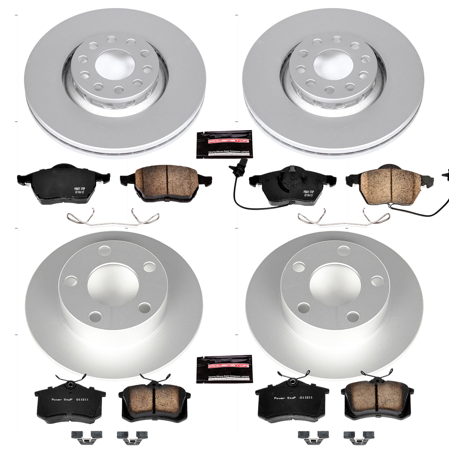 Power Stop - CRK637 - Front and Rear - Disc Brake Pad and Rotor Kit