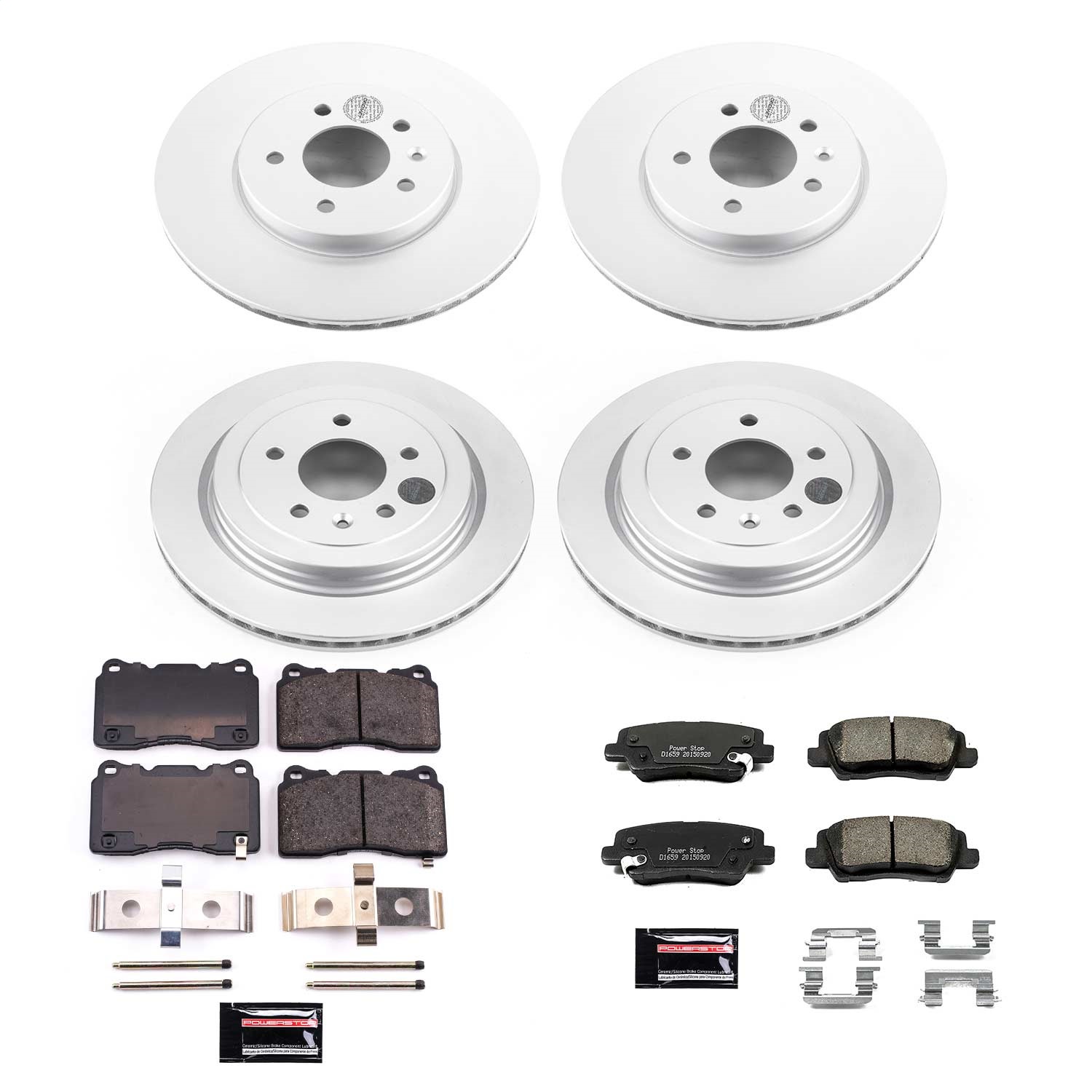 Power Stop - CRK6390 - Front and Rear - Disc Brake Pad and Rotor Kit