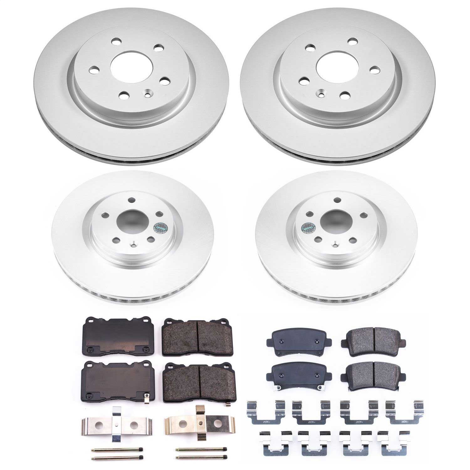Power Stop - CRK6392 - Front and Rear - Disc Brake Pad and Rotor Kit
