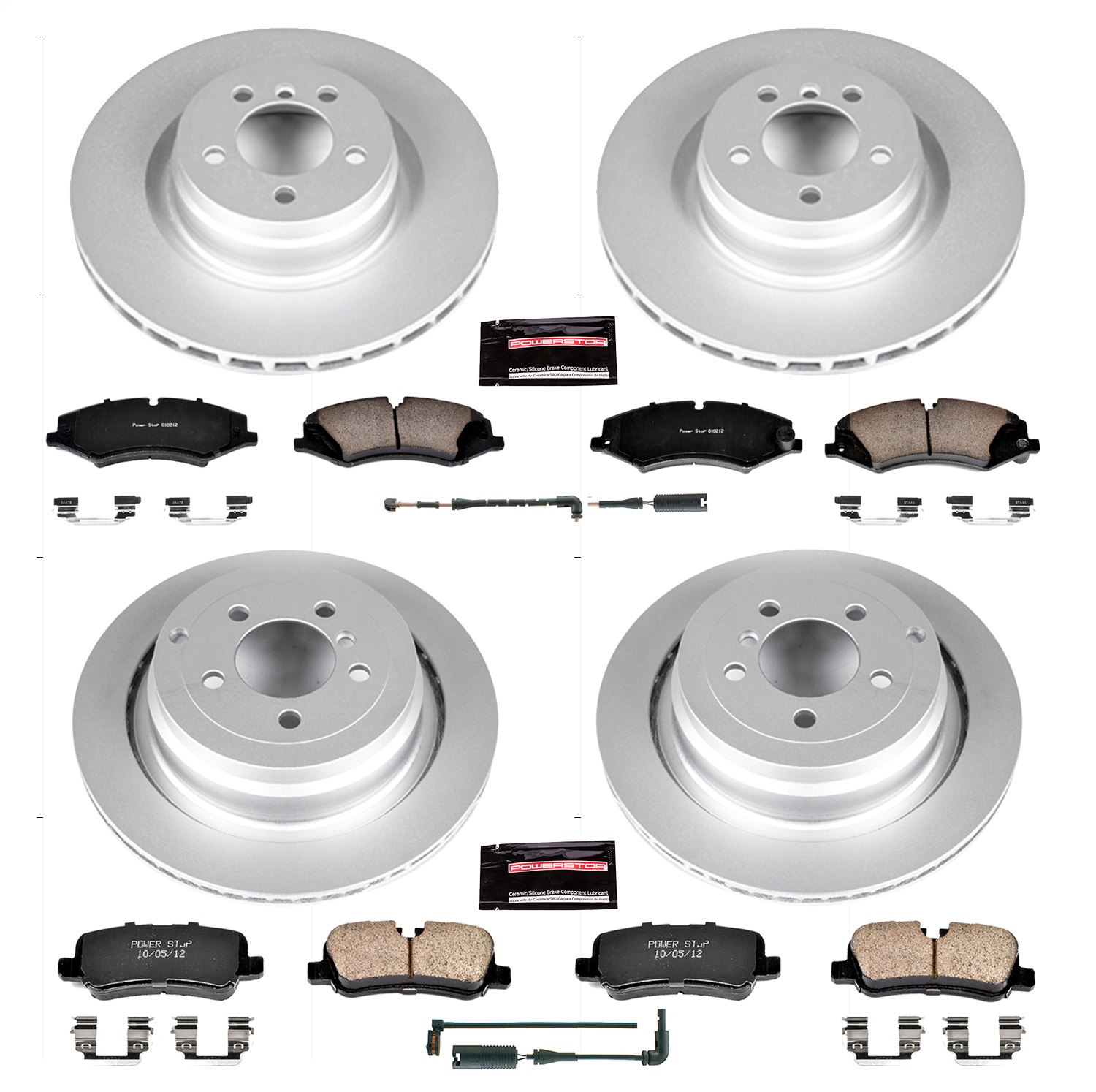 Power Stop - CRK6476 - Front and Rear - Disc Brake Pad and Rotor Kit