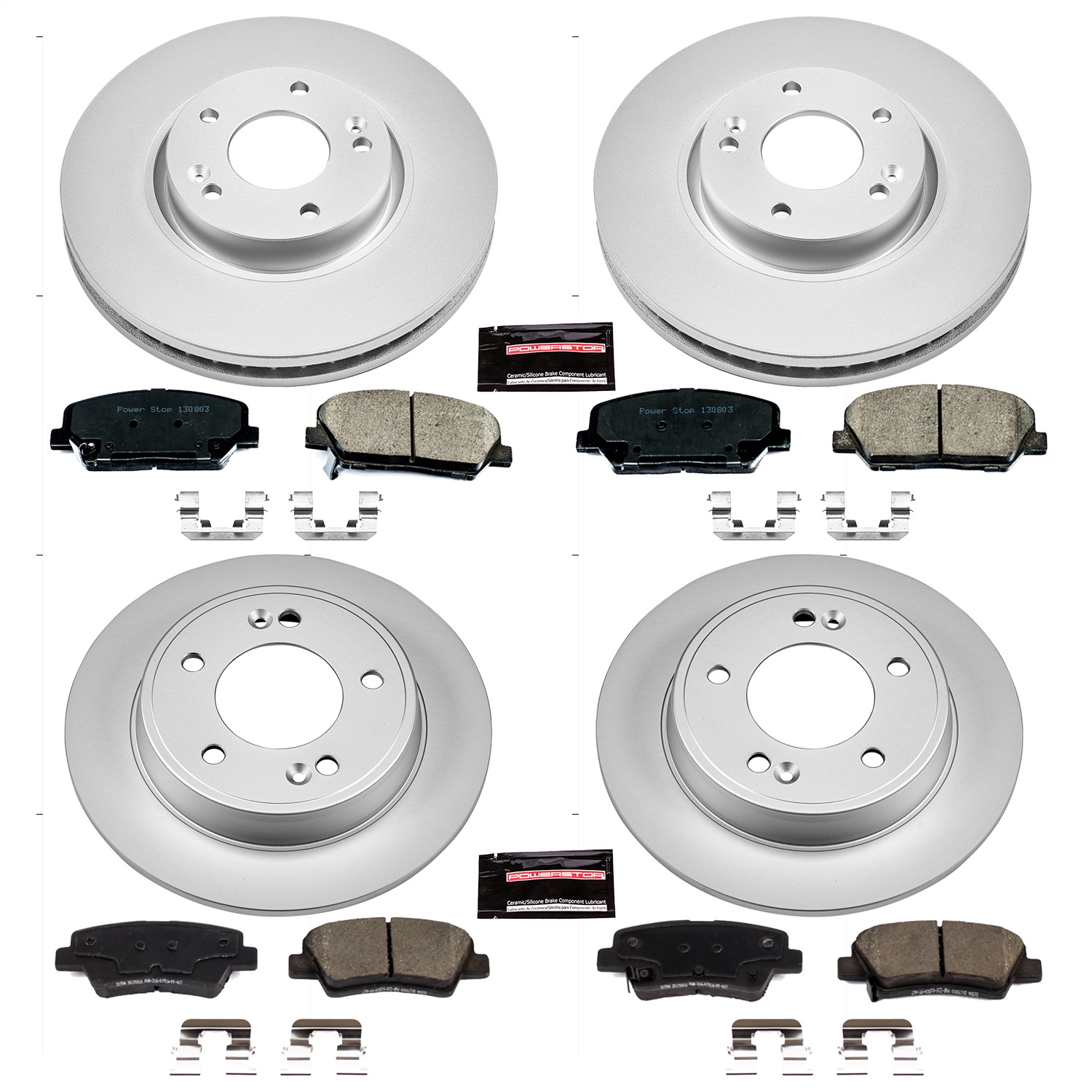 Power Stop - CRK6485 - Front and Rear - Disc Brake Pad and Rotor Kit