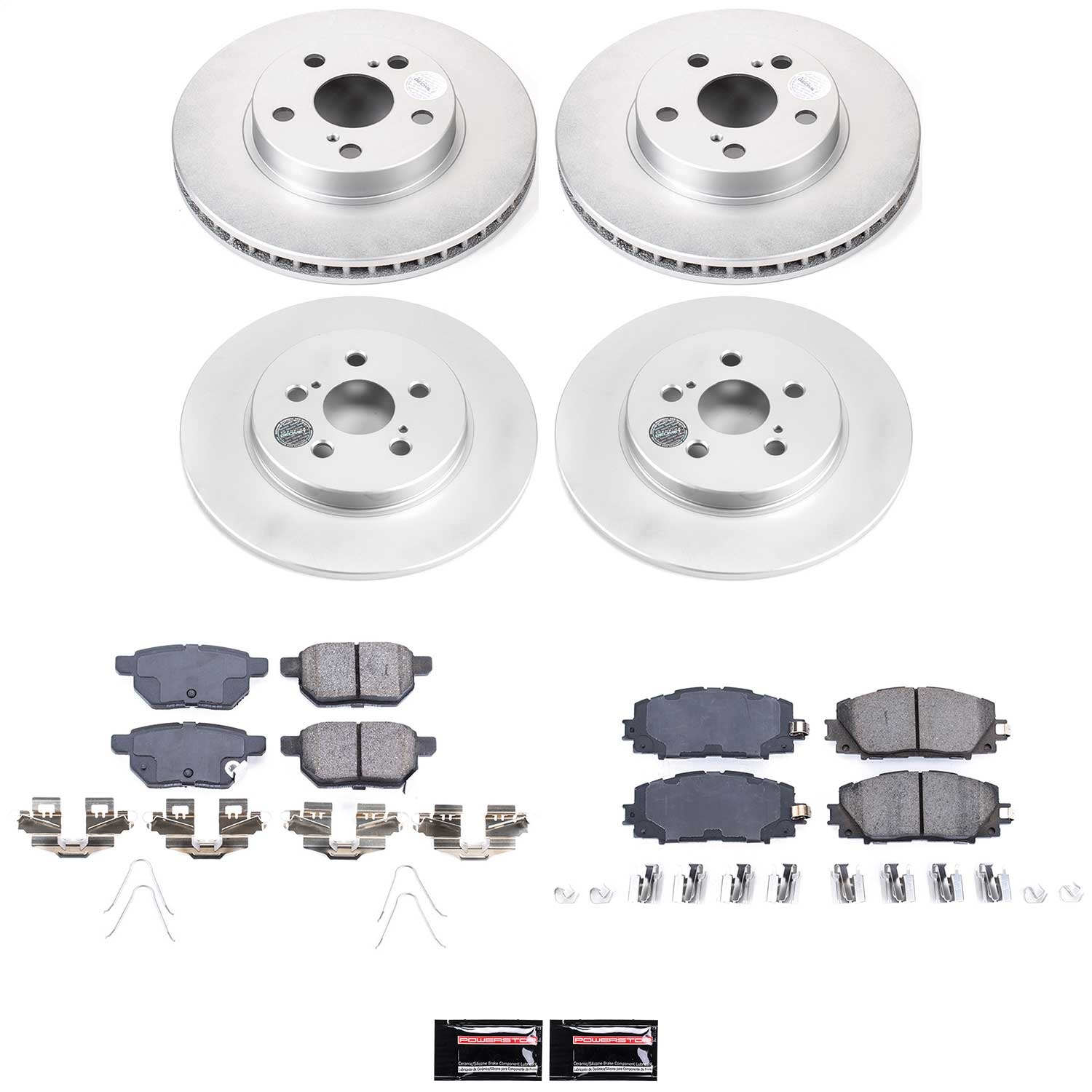 Power Stop - CRK6487 - Front and Rear - Disc Brake Pad and Rotor Kit