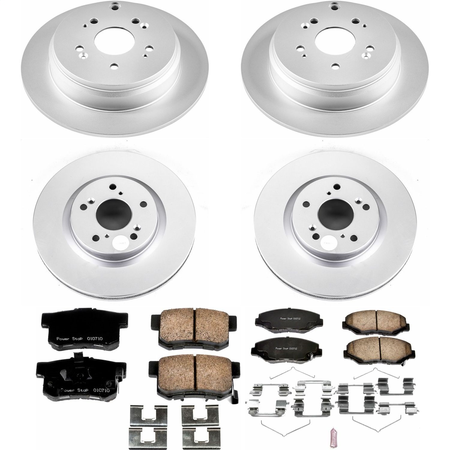 Power Stop - CRK6489 - Front and Rear - Disc Brake Pad and Rotor Kit