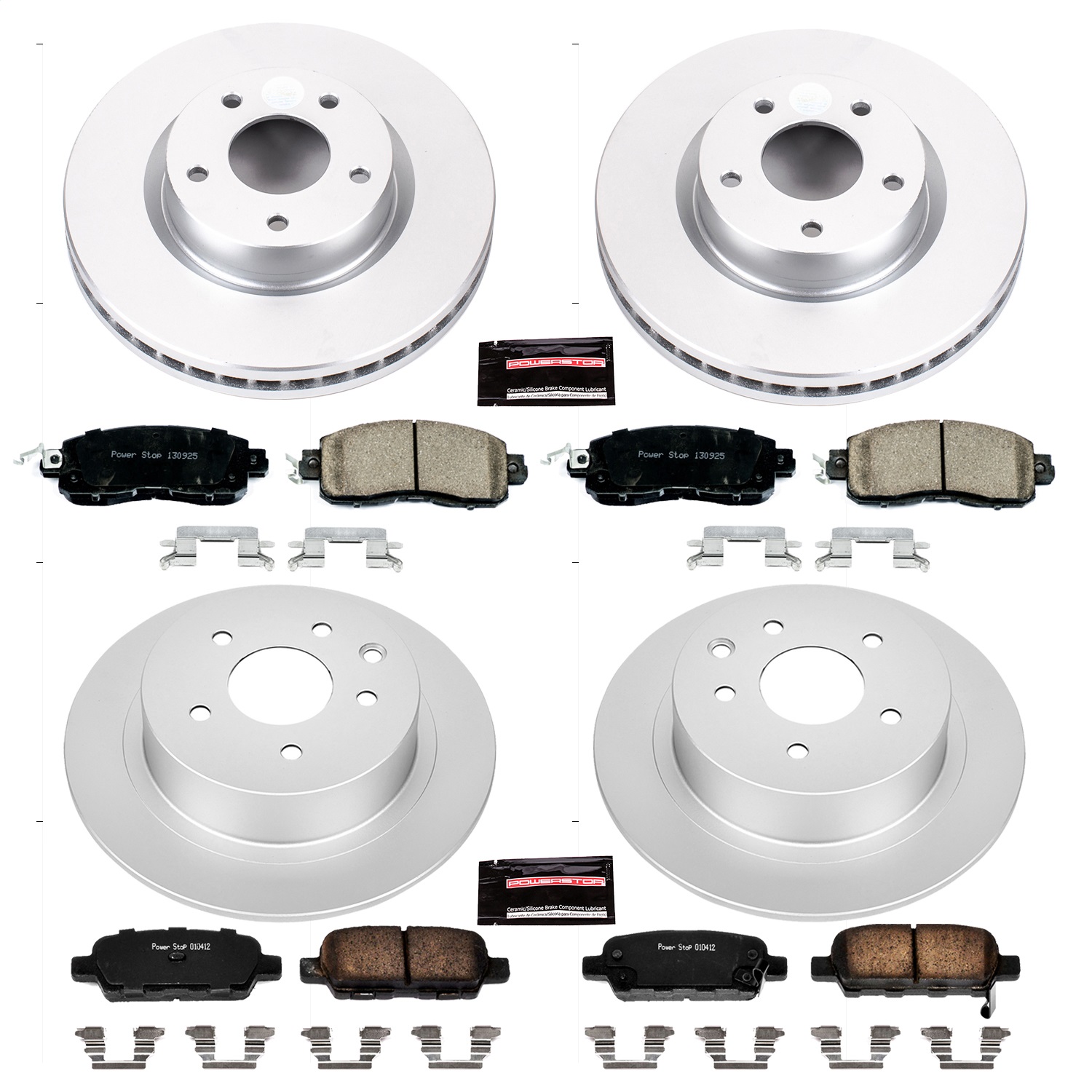 Power Stop - CRK6495 - Front and Rear - Disc Brake Pad and Rotor Kit