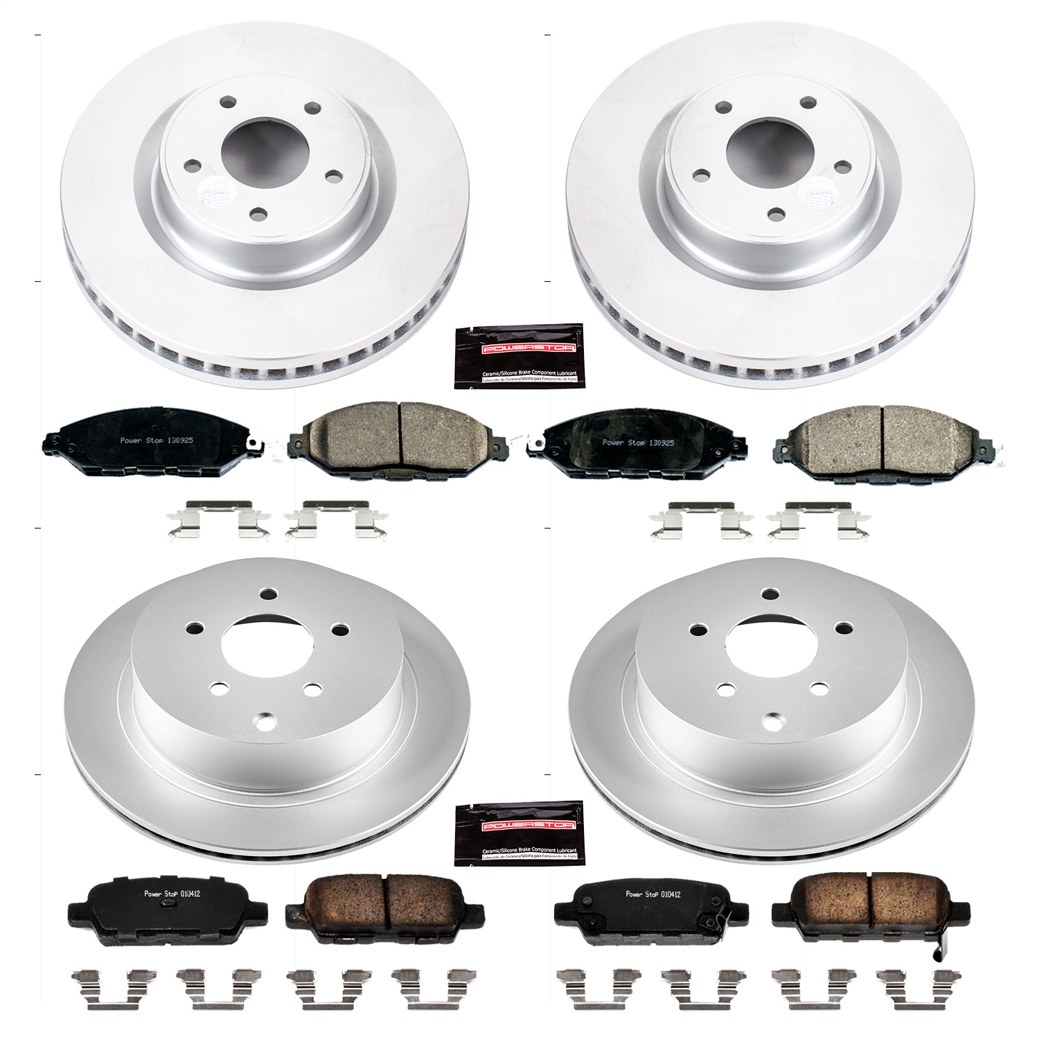 Power Stop - CRK6497 - Front and Rear - Disc Brake Pad and Rotor Kit