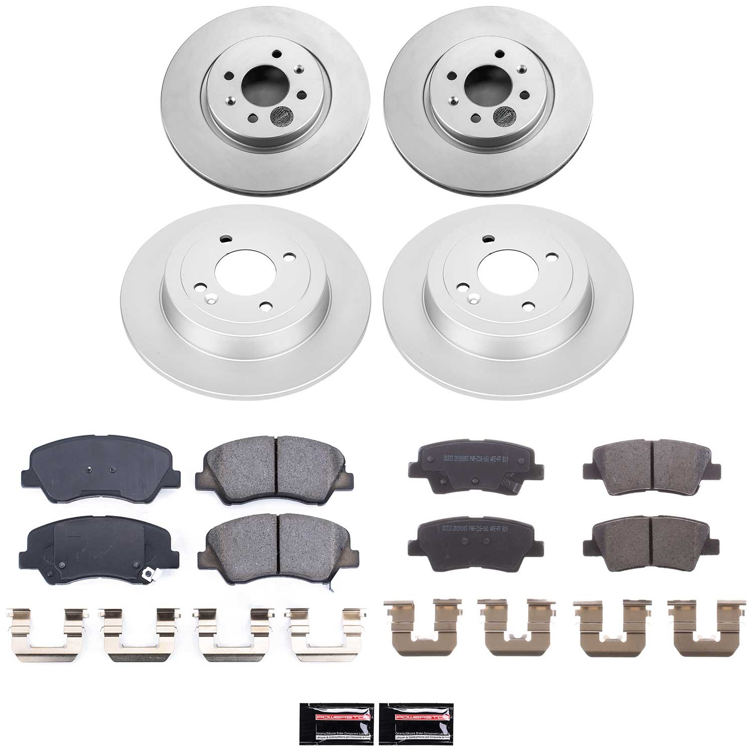 Power Stop - CRK6500 - Front and Rear - Disc Brake Pad and Rotor Kit