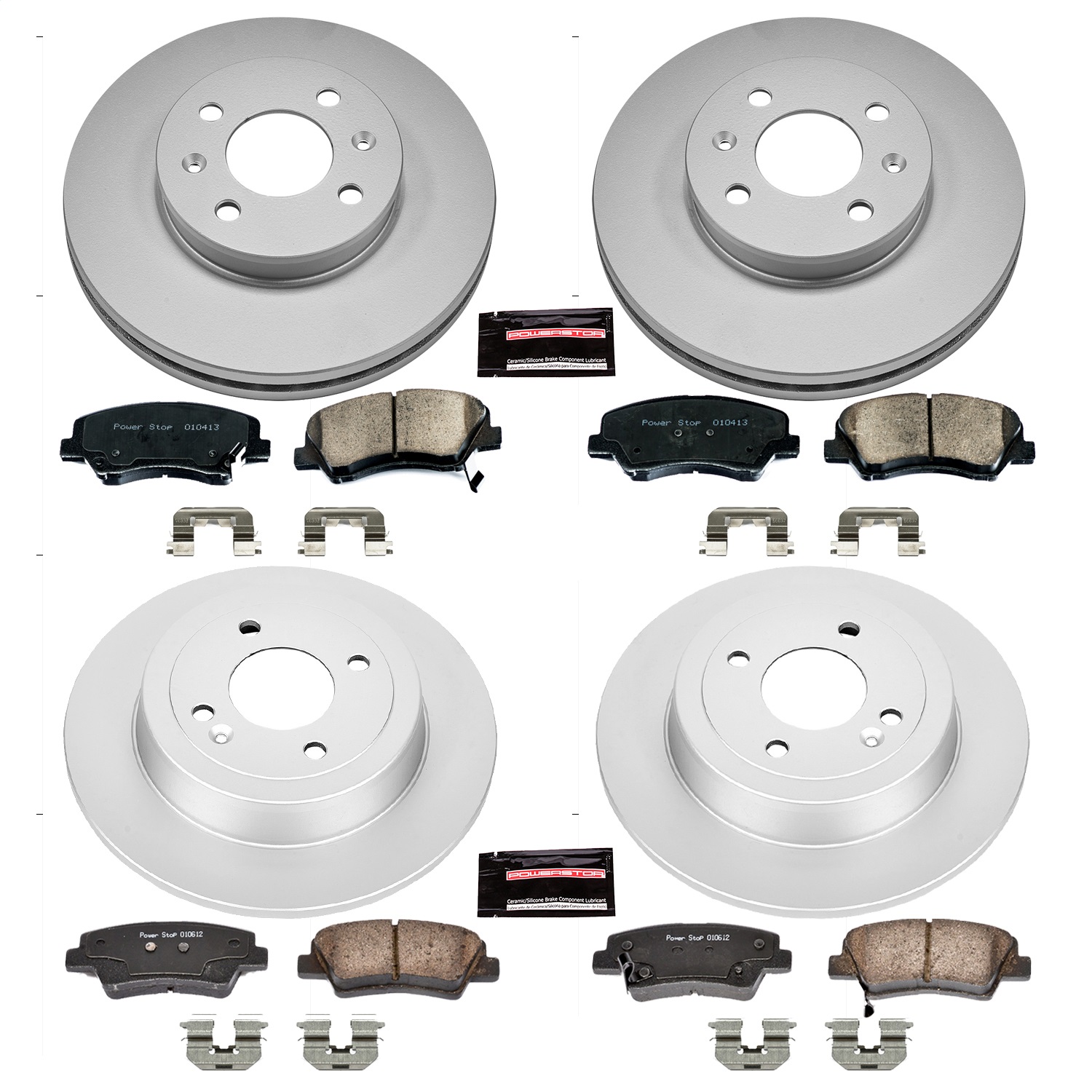 Power Stop - CRK6509 - Front and Rear - Disc Brake Pad and Rotor Kit