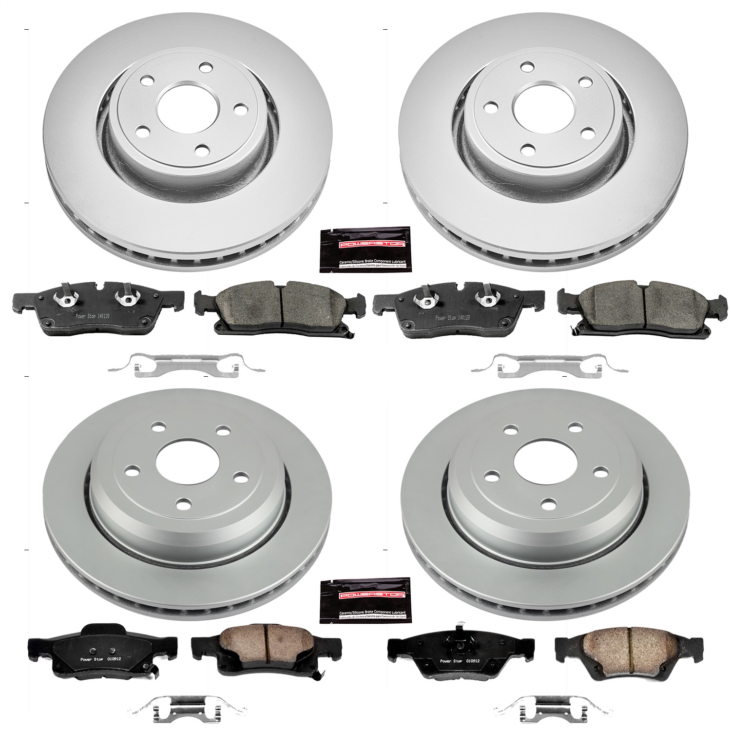 Power Stop - CRK6537 - Front and Rear - Disc Brake Pad and Rotor Kit