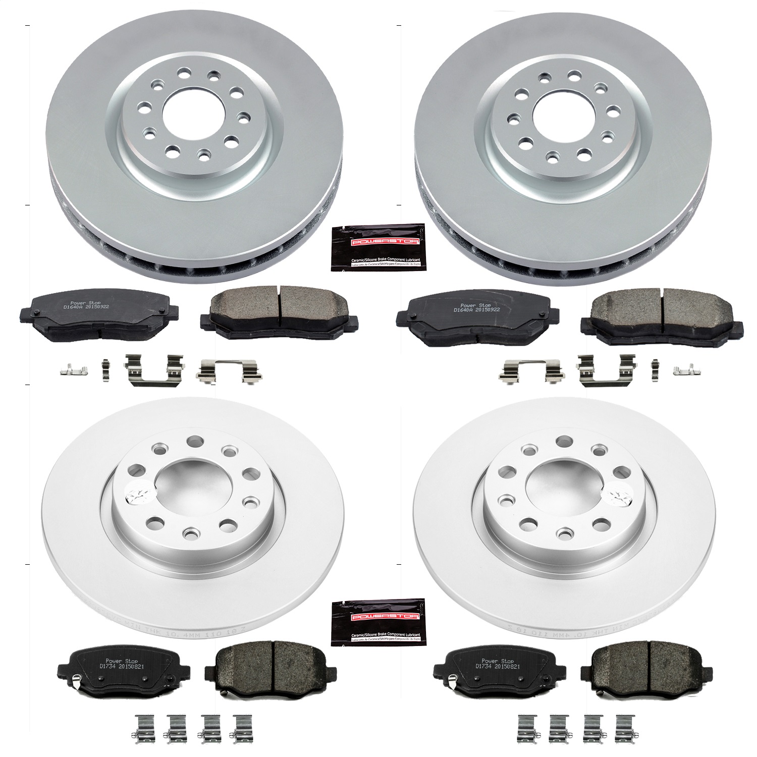 Power Stop - CRK6539 - Front and Rear - Disc Brake Pad and Rotor Kit
