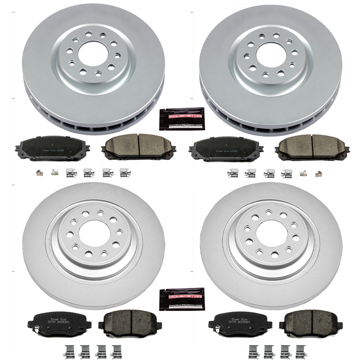 Power Stop - CRK6541 - Front and Rear - Disc Brake Pad and Rotor Kit