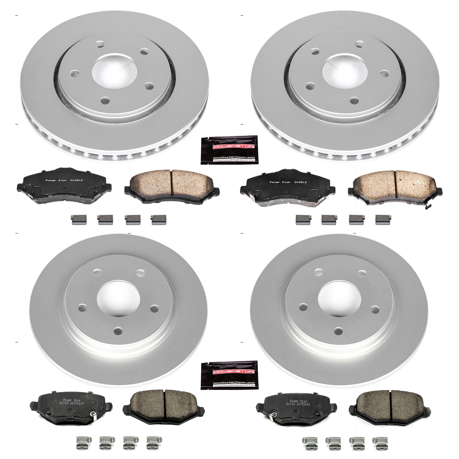 Power Stop - CRK6563 - Front and Rear - Disc Brake Pad and Rotor Kit