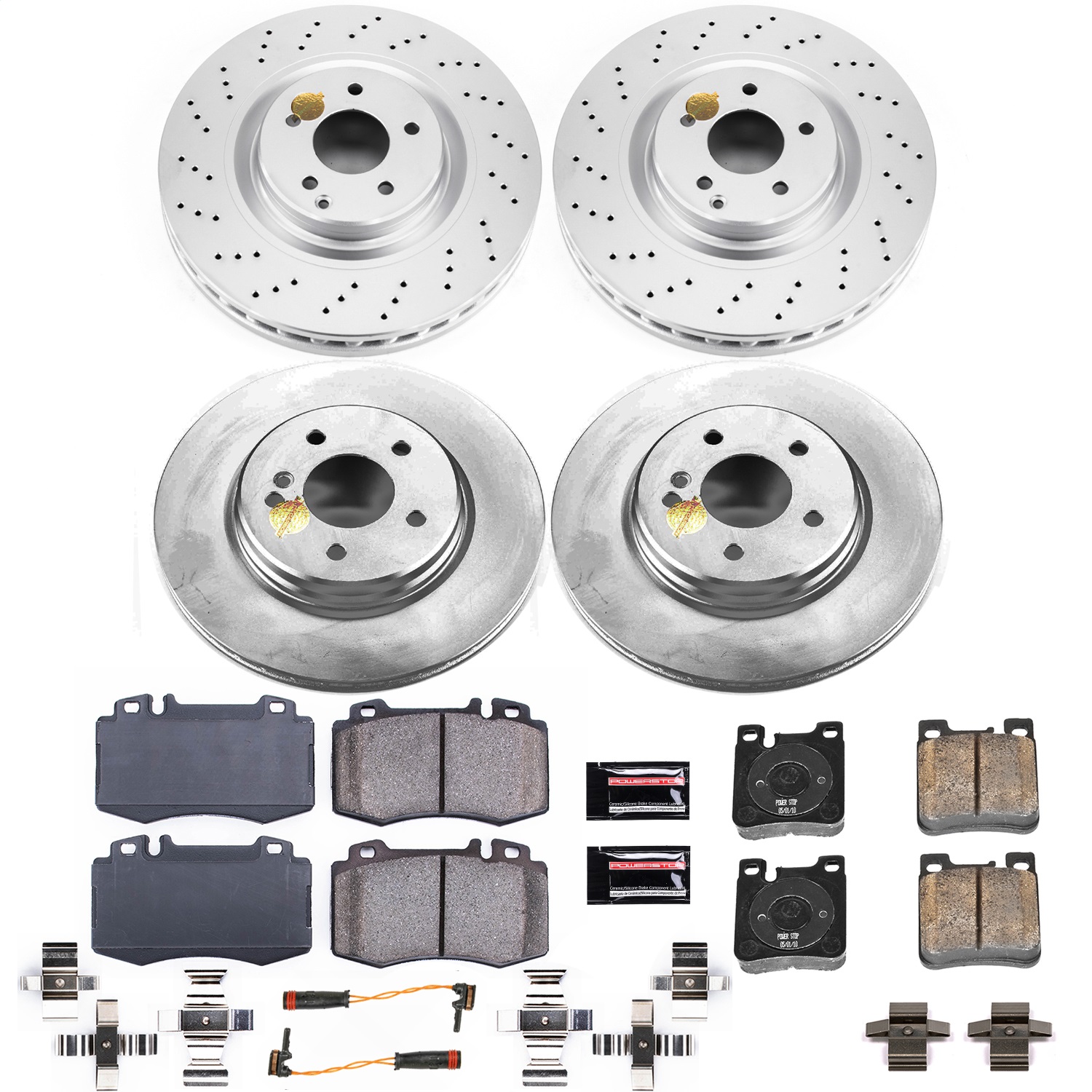 Power Stop - CRK6586 - Front and Rear - Disc Brake Pad and Rotor Kit
