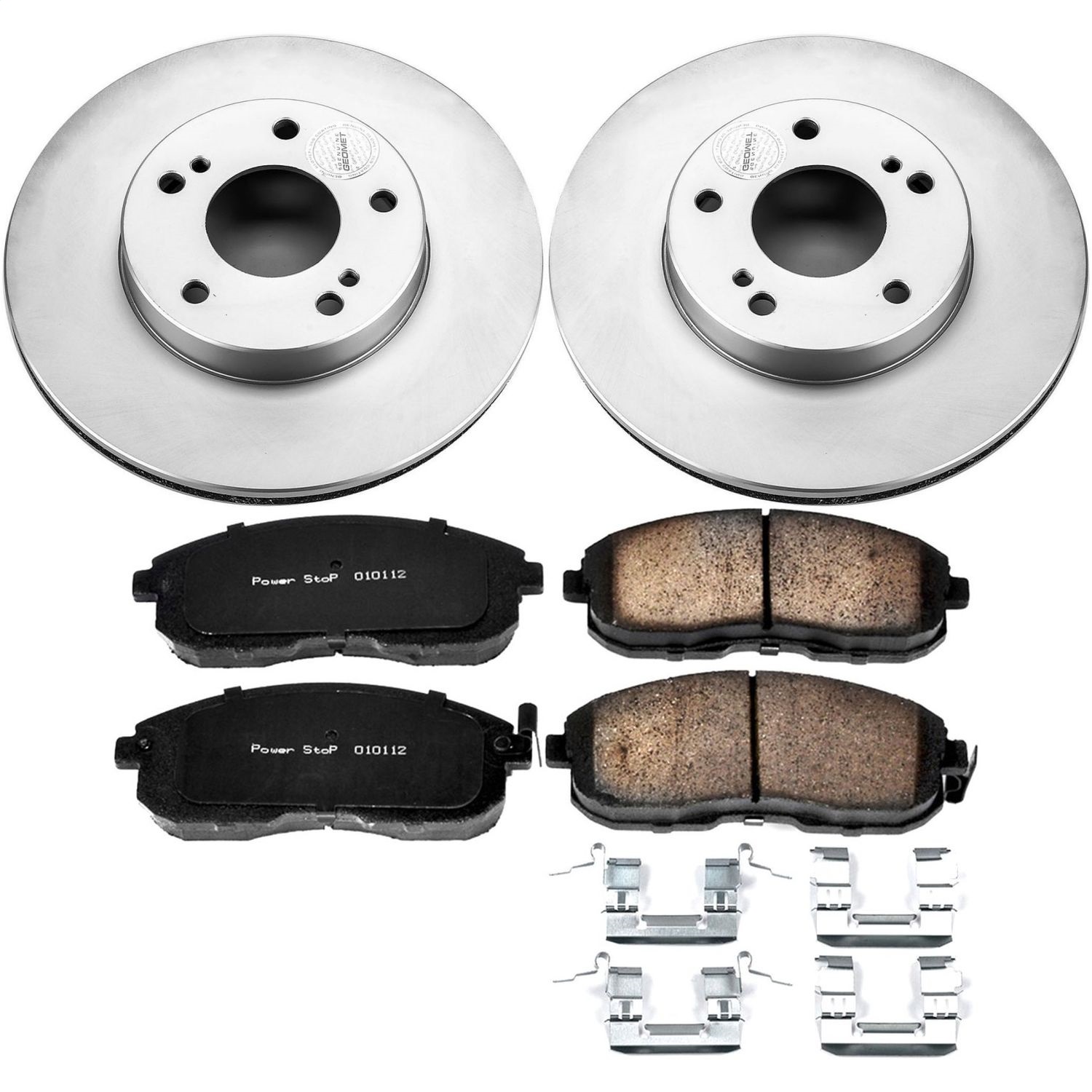 Power Stop - CRK660 - Front - Disc Brake Pad and Rotor Kit