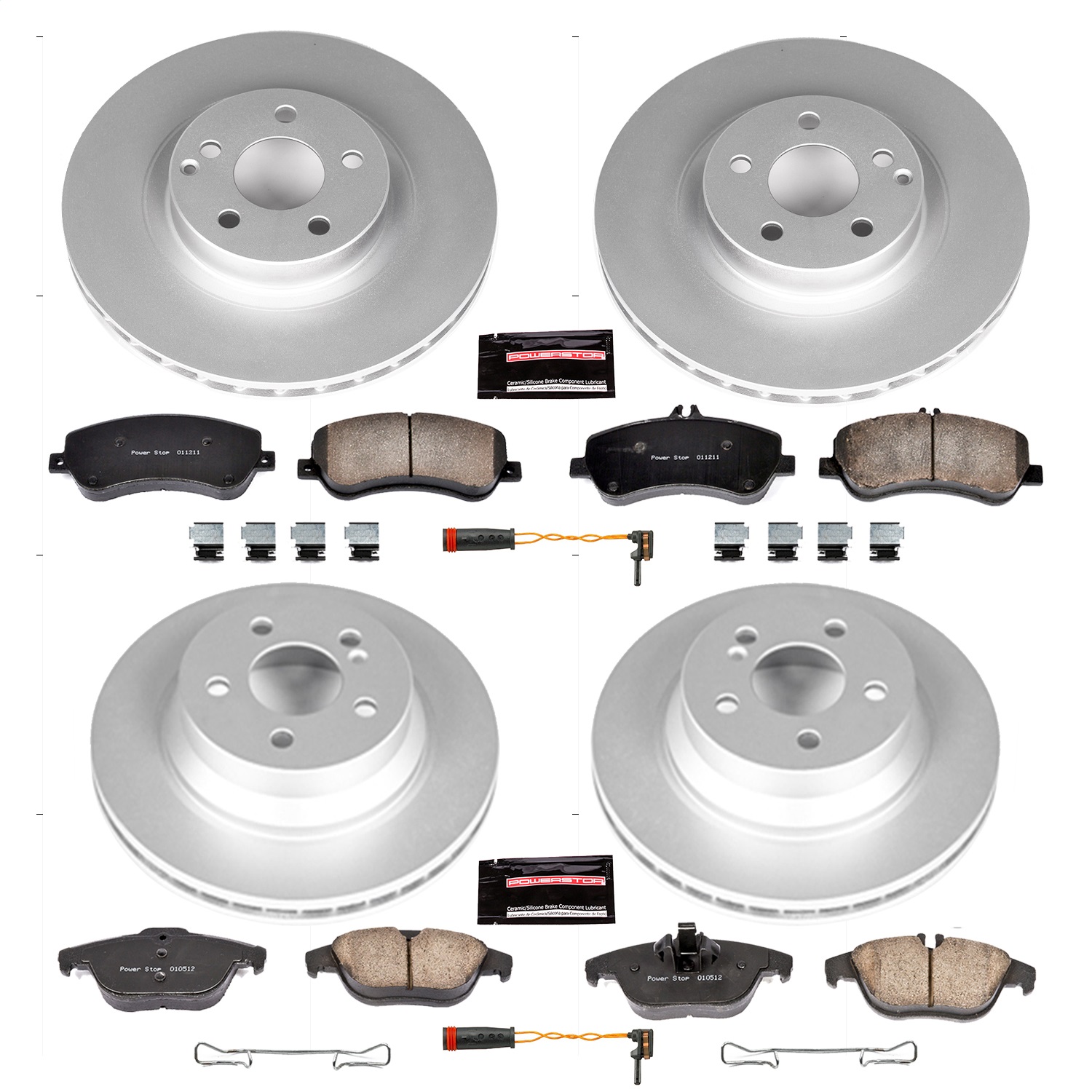 Power Stop - CRK6604 - Front and Rear - Disc Brake Pad and Rotor Kit