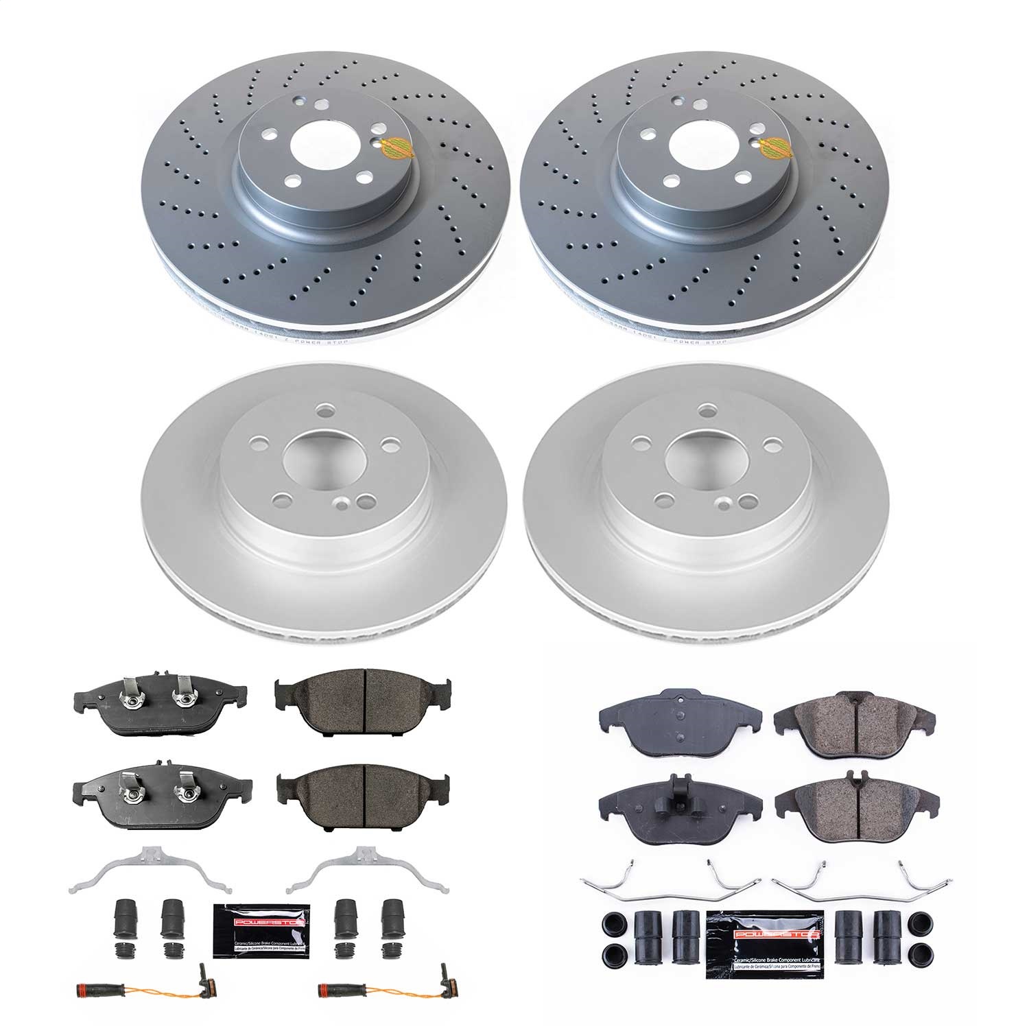 Power Stop - CRK6638 - Front and Rear - Disc Brake Pad and Rotor Kit