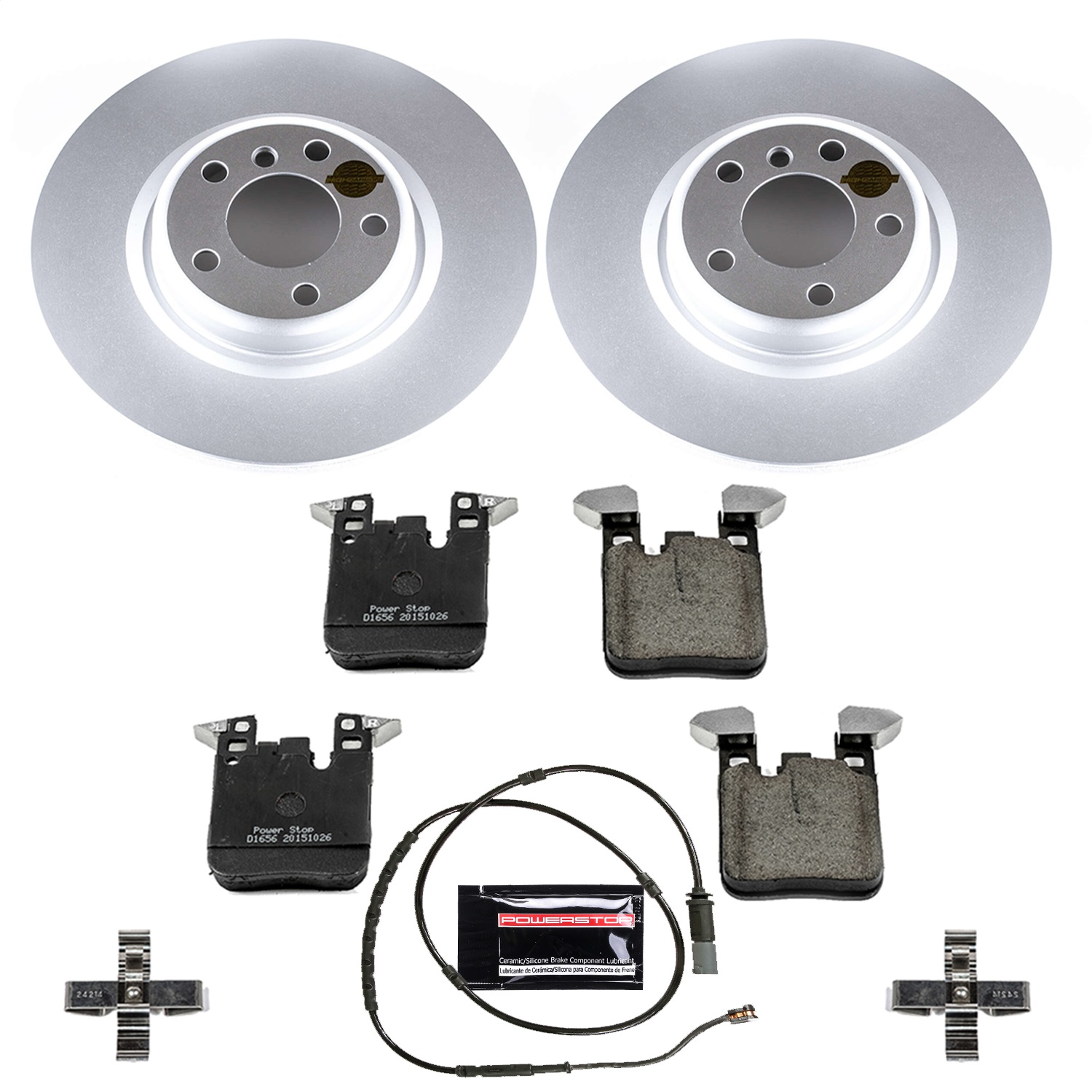 Power Stop - CRK6657 - Rear - Disc Brake Pad and Rotor Kit
