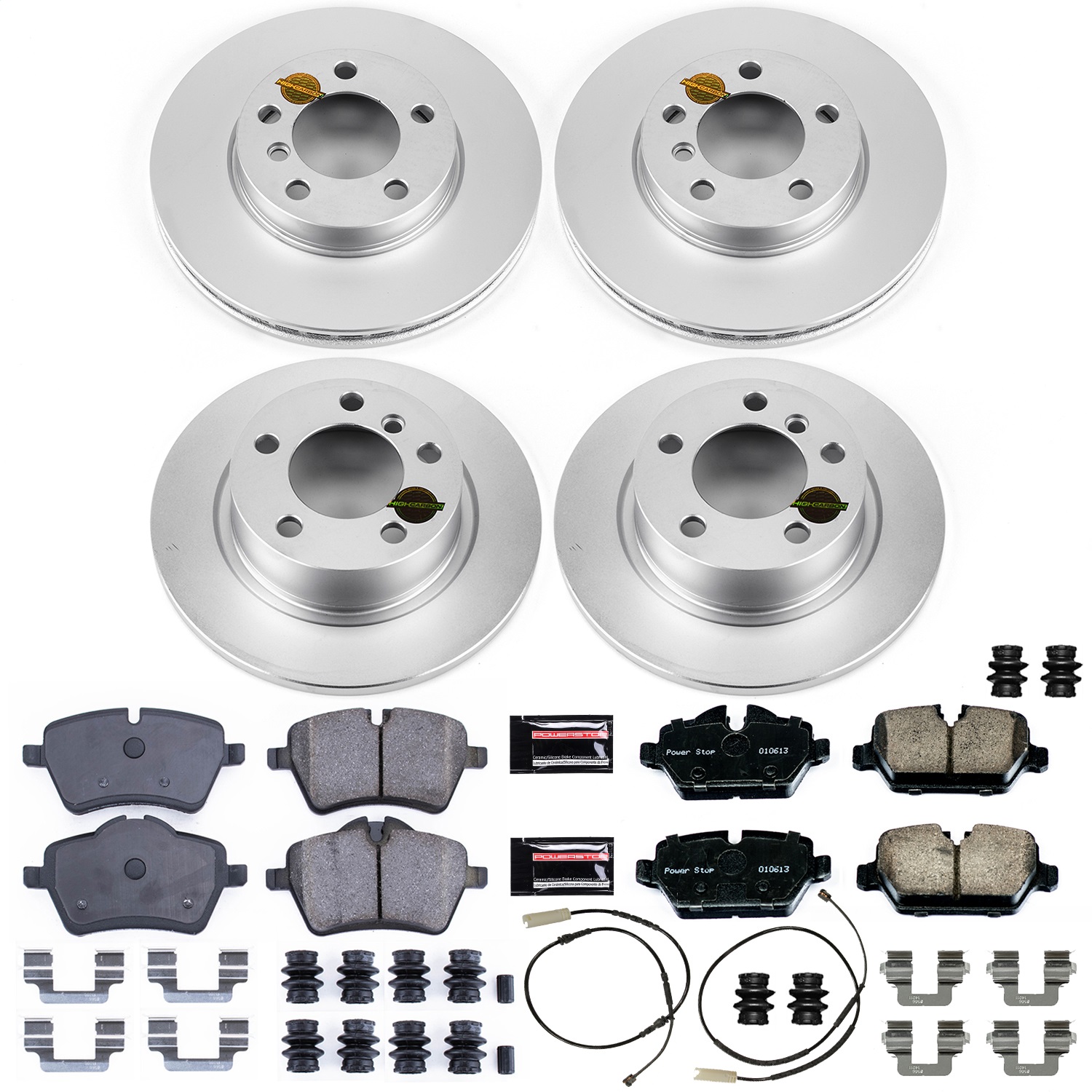 Power Stop - CRK6663 - Front and Rear - Disc Brake Pad and Rotor Kit