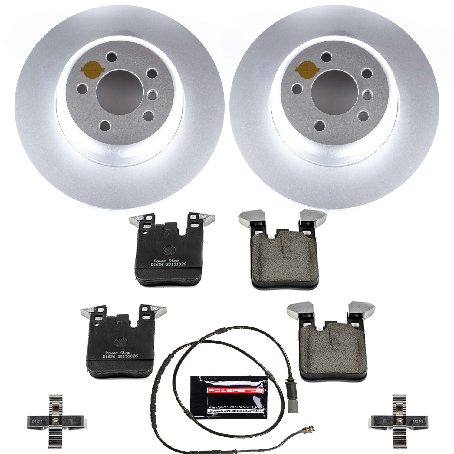 Power Stop - CRK6672 - Rear - Disc Brake Pad and Rotor Kit