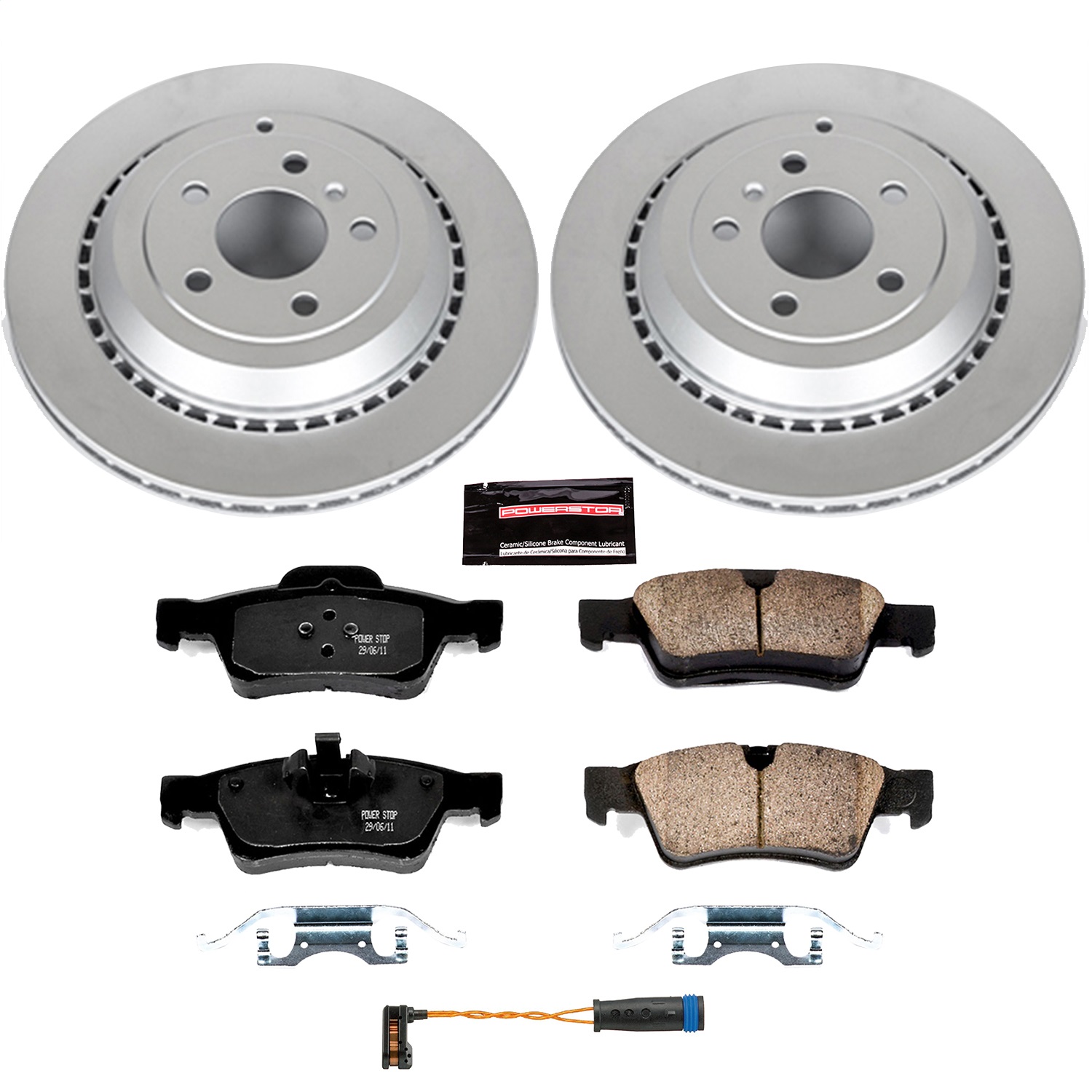 Power Stop - CRK6708 - Rear - Disc Brake Pad and Rotor Kit