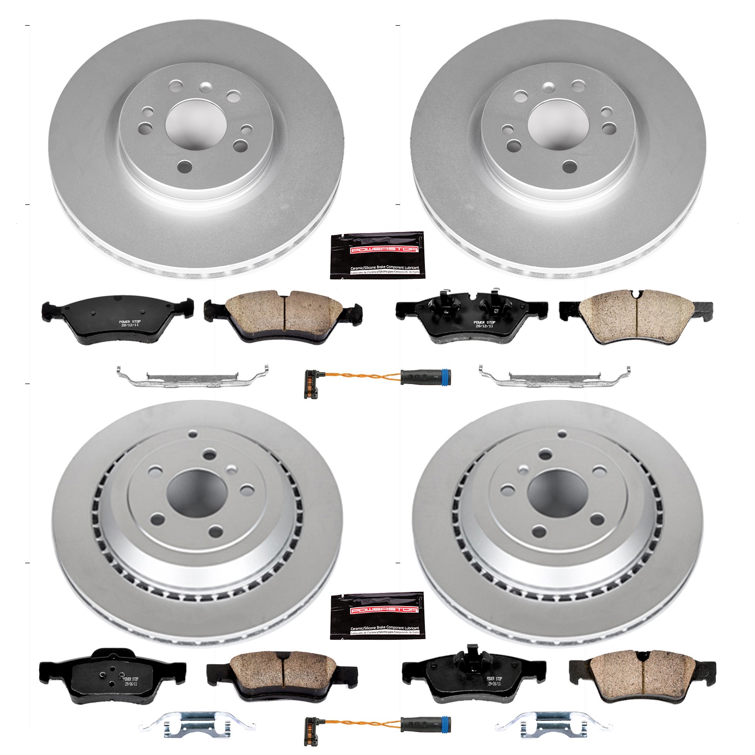 Power Stop - CRK6711 - Front and Rear - Disc Brake Pad and Rotor Kit