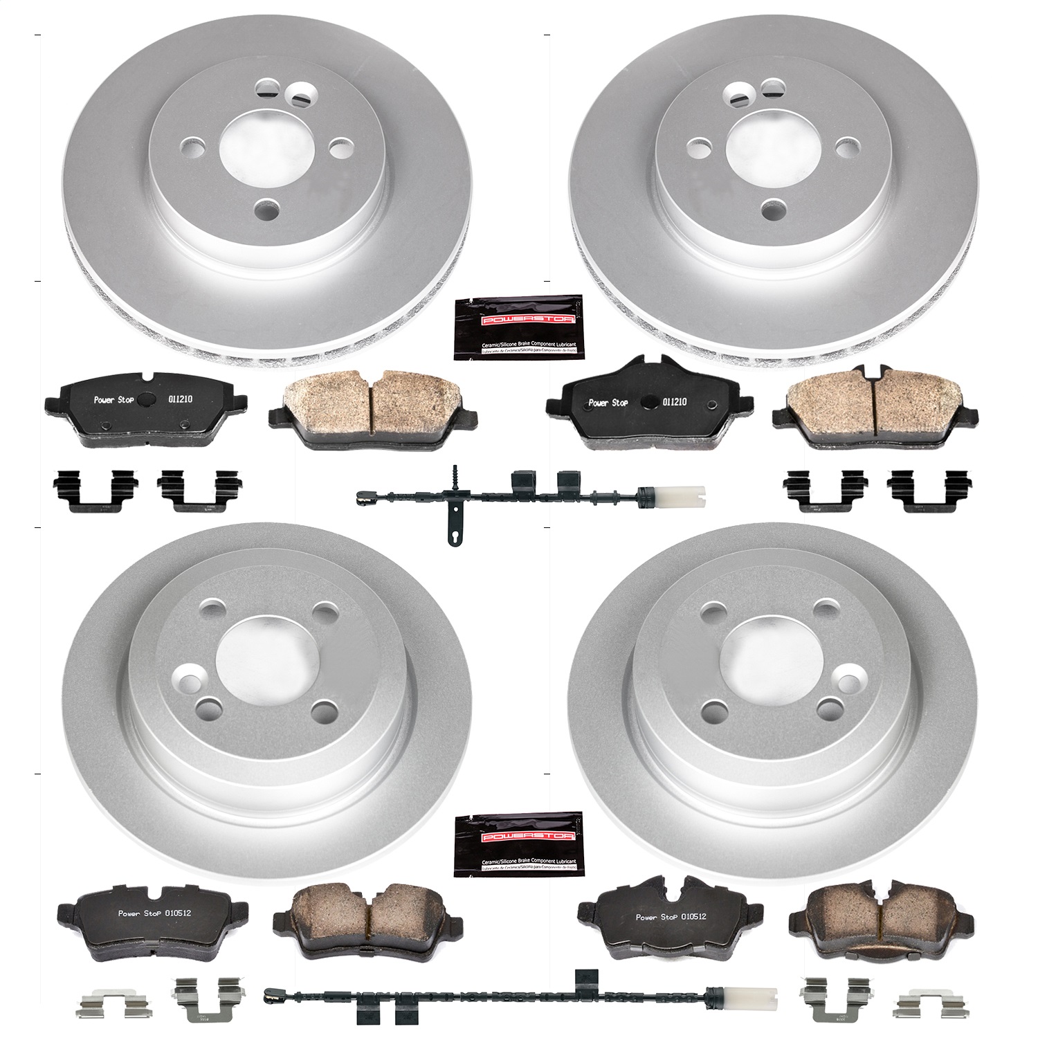 Power Stop - CRK6740 - Front and Rear - Disc Brake Pad and Rotor Kit